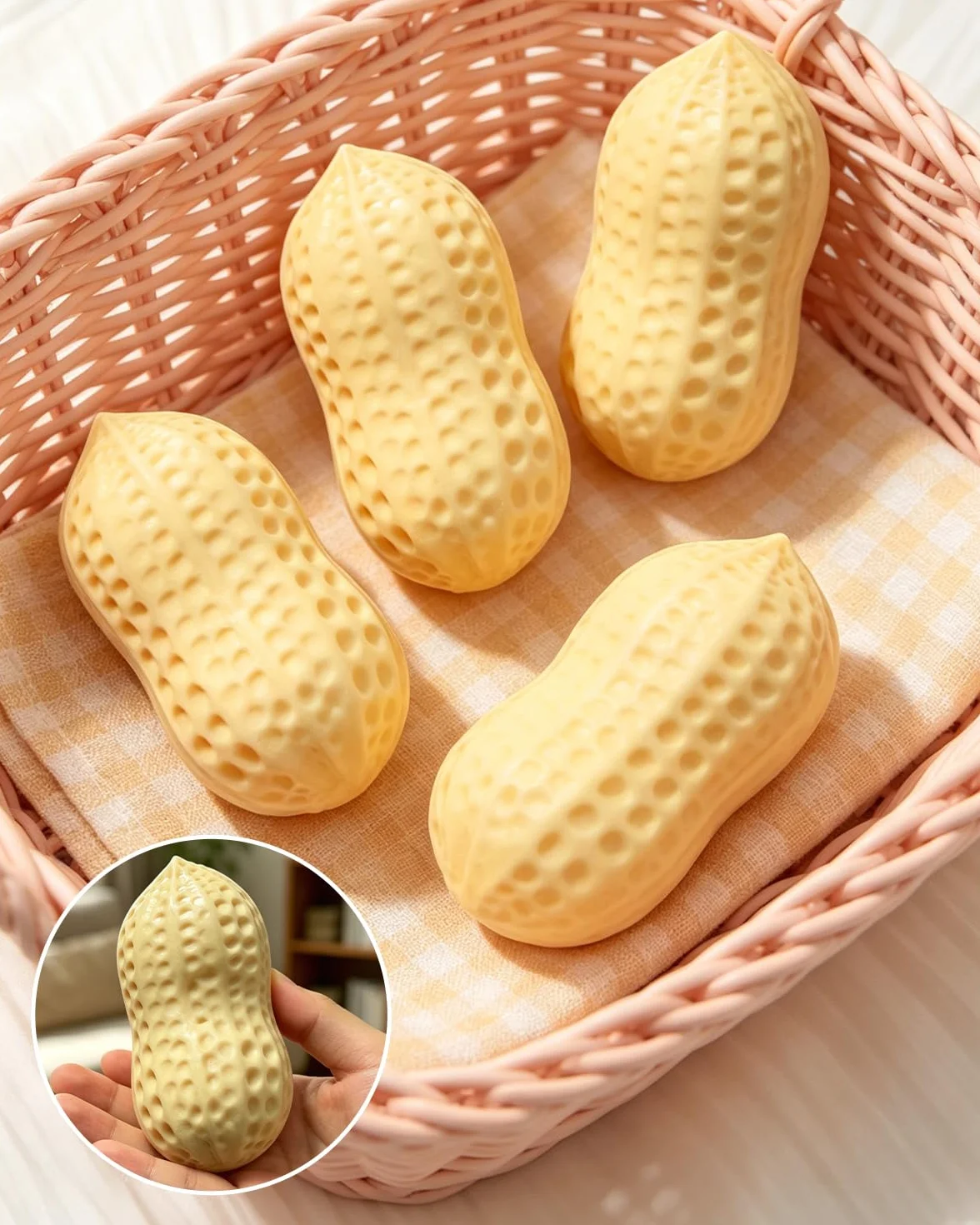 Taba Squishy Arachidi Realistico Anti-Stress Accessorio Rilassamento per Adulti Gadget Morbido