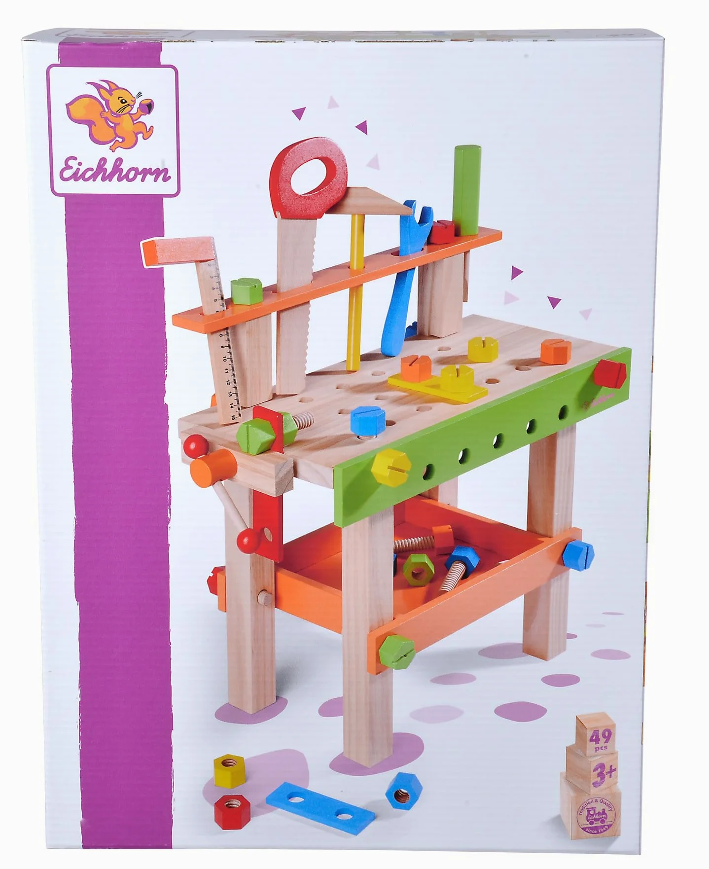 Eichhorn 100001844 Banco Gioco 49 Pezzi, Colori Misti
