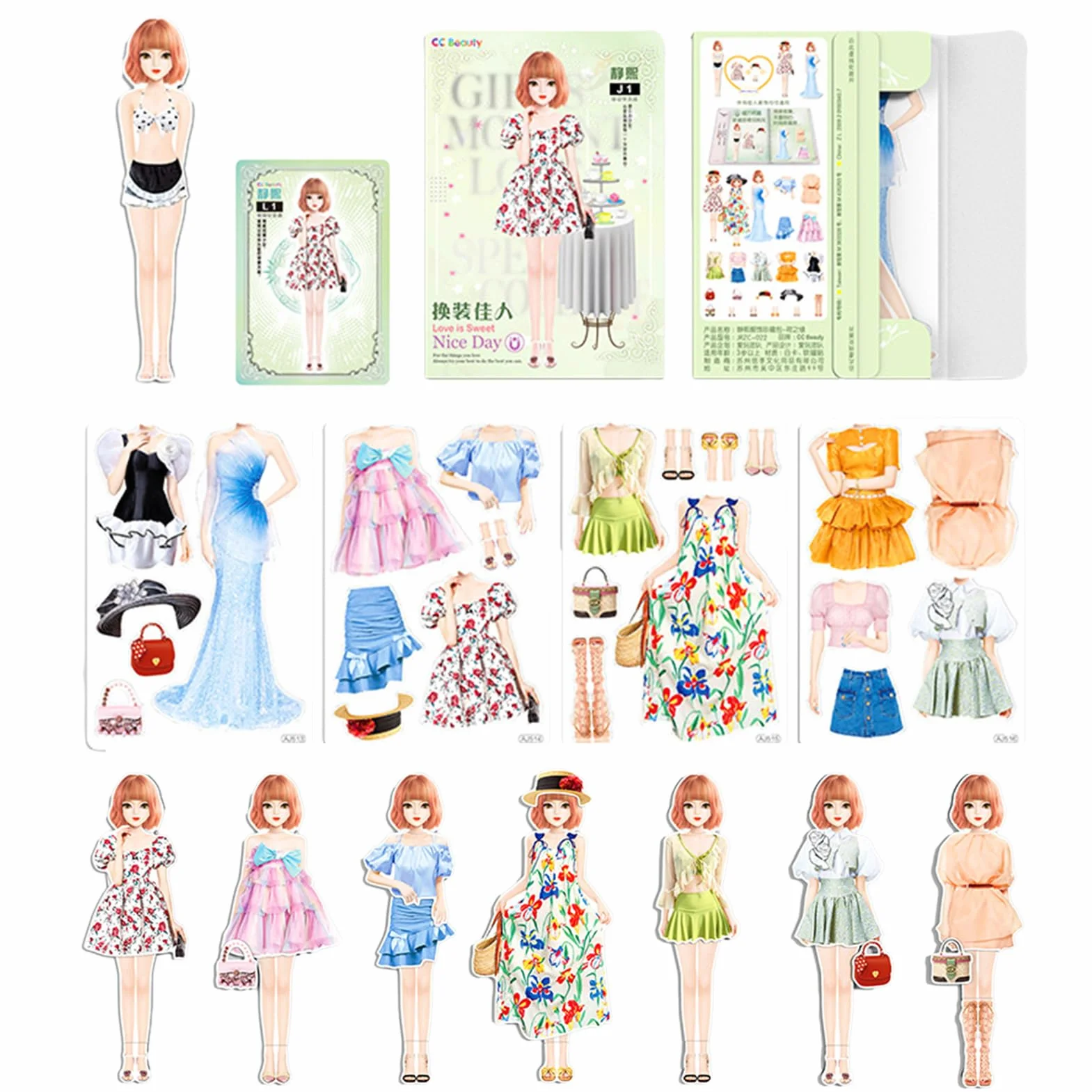 Bambole da Vestire Magnetiche | Bambola di Carta da Vestire da Principessa con Vestiti Magnetici E per Ragazze | Magnetic Dress Up Baby | Giocattoli Educativi Regalo per Bambine