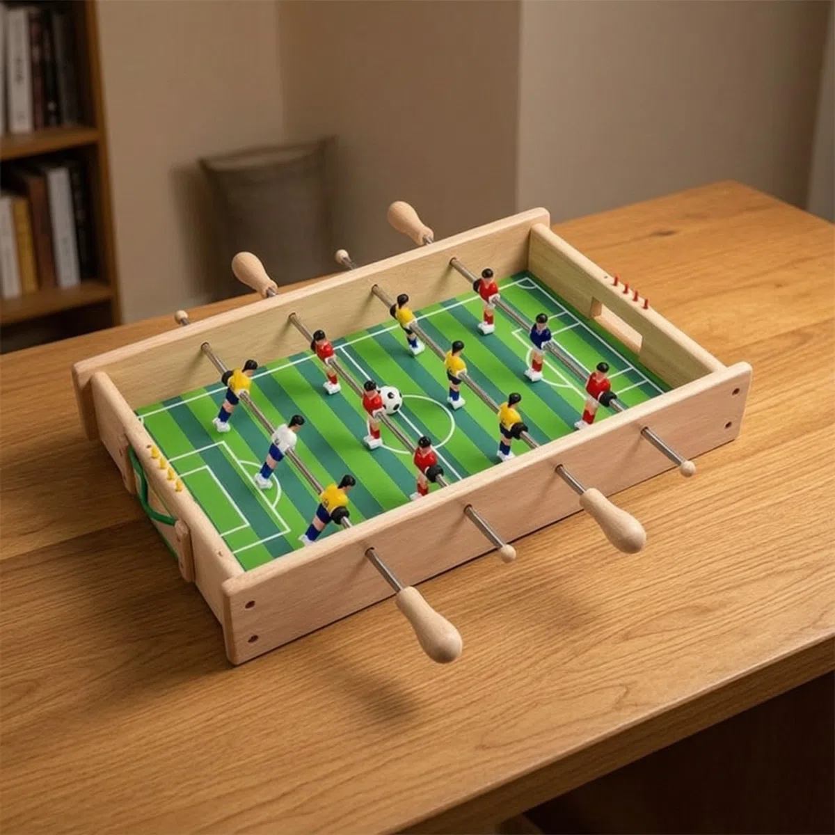 Calcetto in Legno con Aste Compatto | Stabile, Sicuro, Gioco, per area giochi, Famiglie