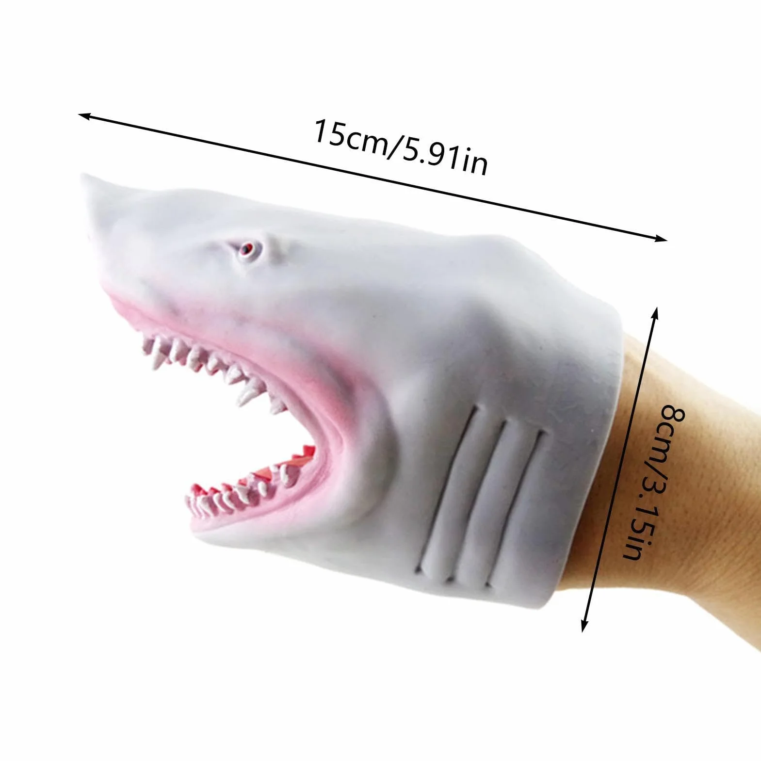 Shark Puppet Realistic Interactive Hand Toy Party Favor Fun Role Play for Boys Girls