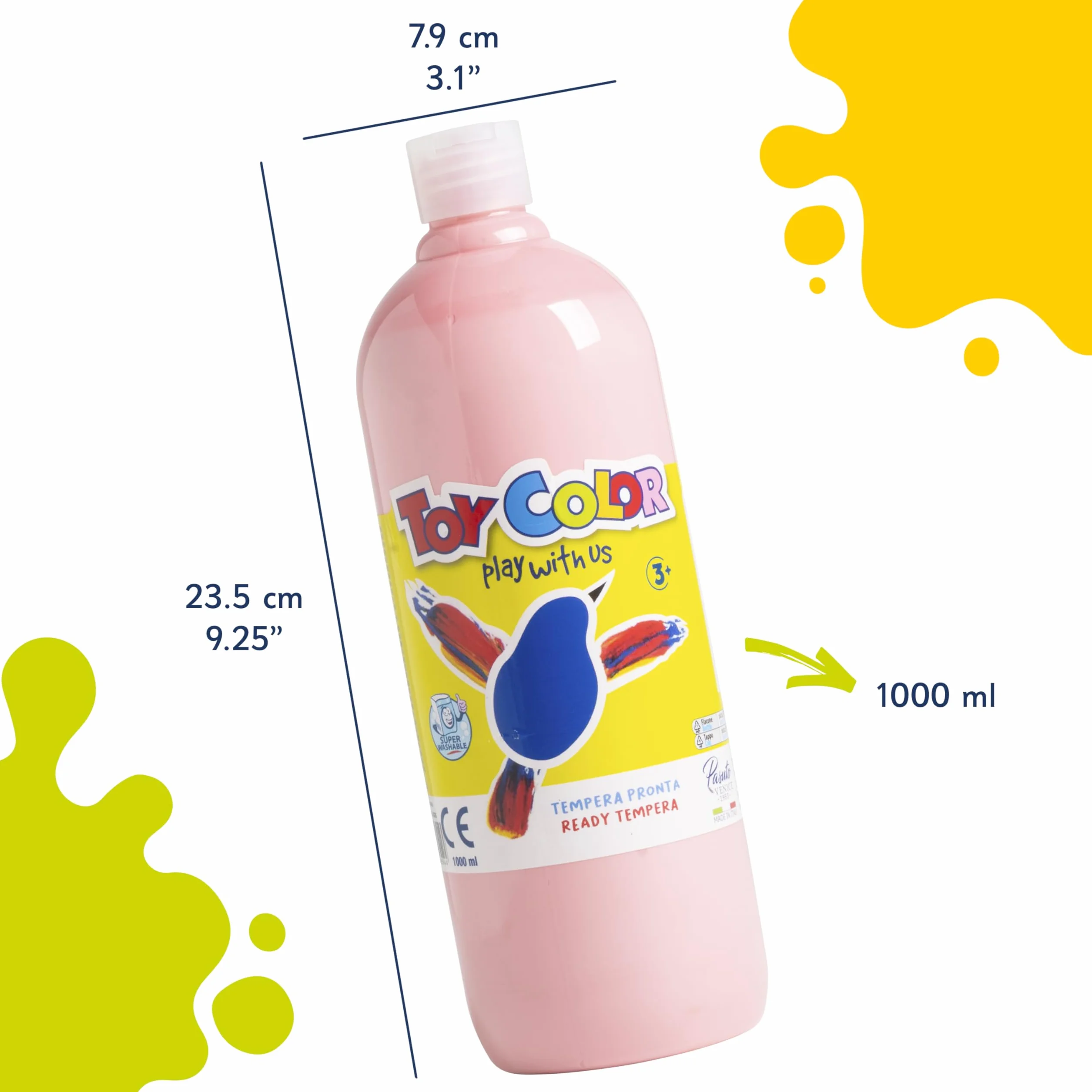TOY COLOR TEMPERA PRONTA ML.1000 ROSA