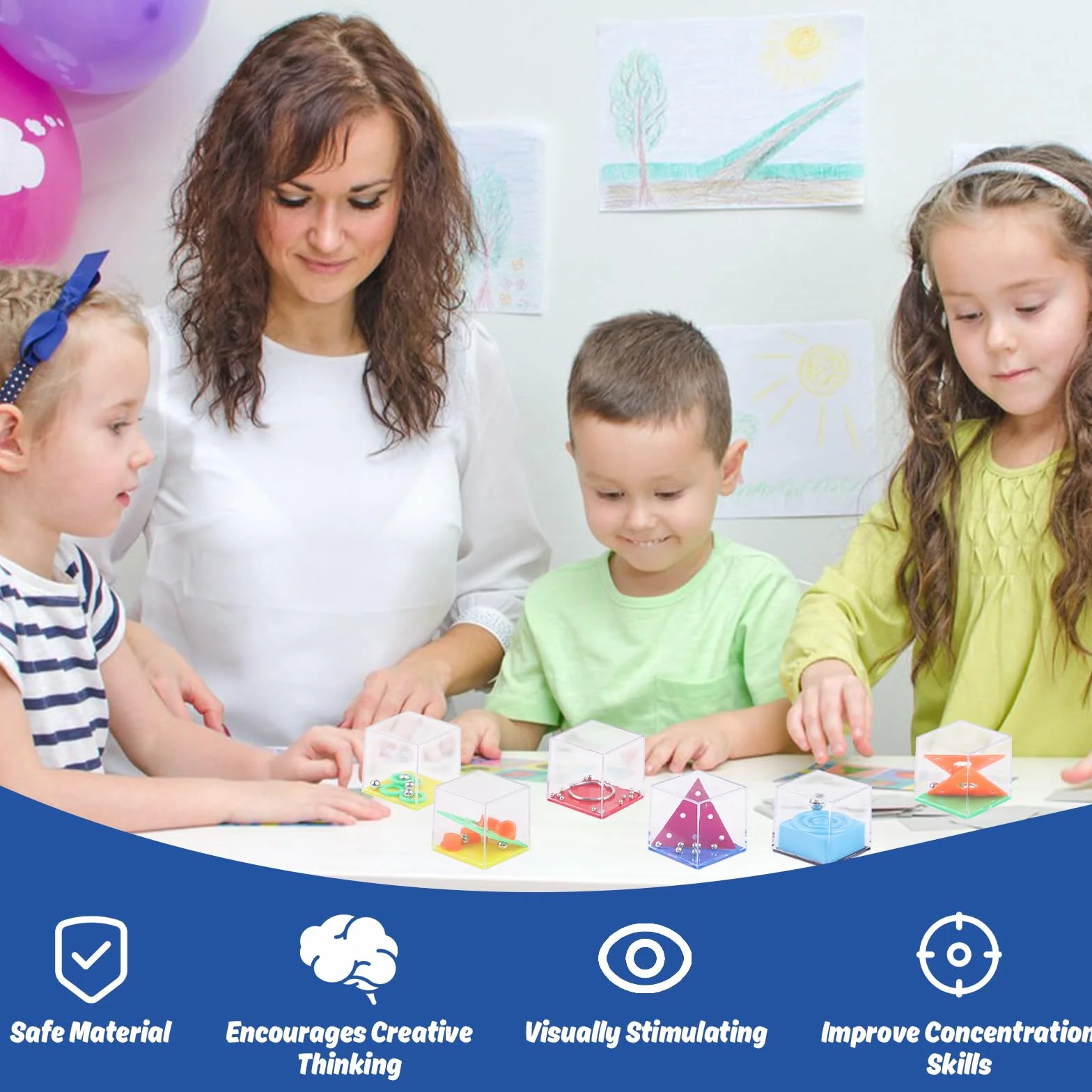 24 Pezzi Cubi Rompicapo, Mini Puzzle Box con Livelli di Difficoltà Assortito, Gadget Regalini Festa Compleanno Bambini