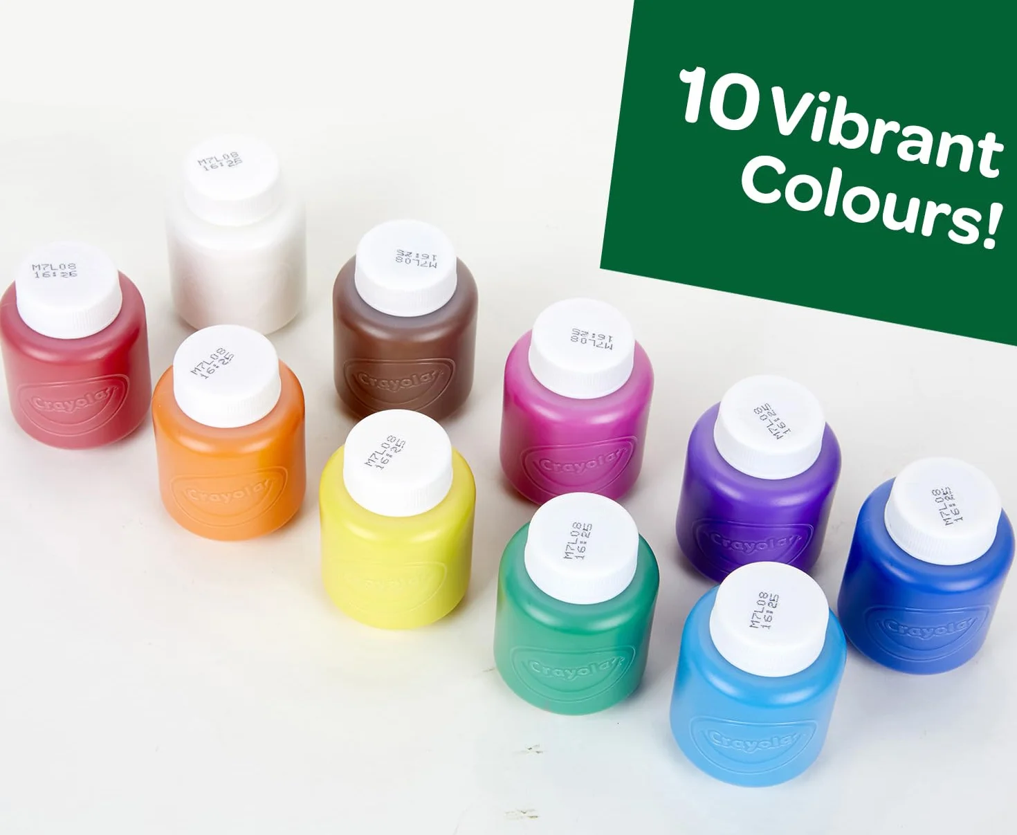 CRAYOLA Tempere Lavabili per Bambini 10x59 ml da 3 Anni