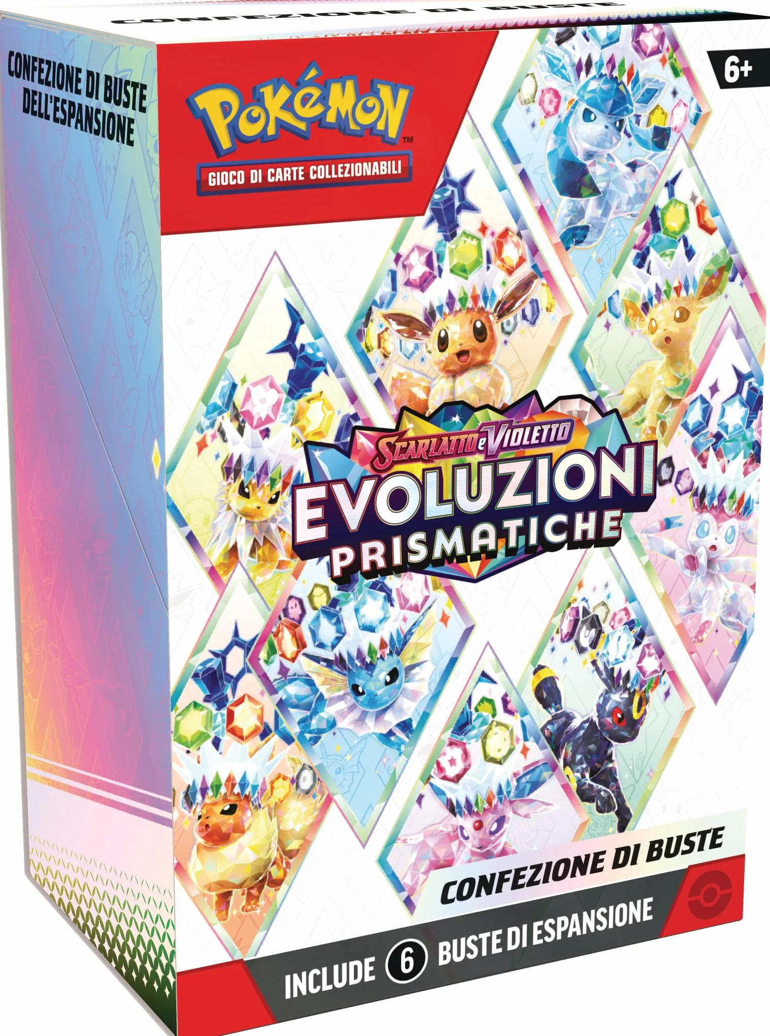 Pokémon Scarlatto e Violetto Evoluzioni Prismatiche confezione buste espansione sei buste