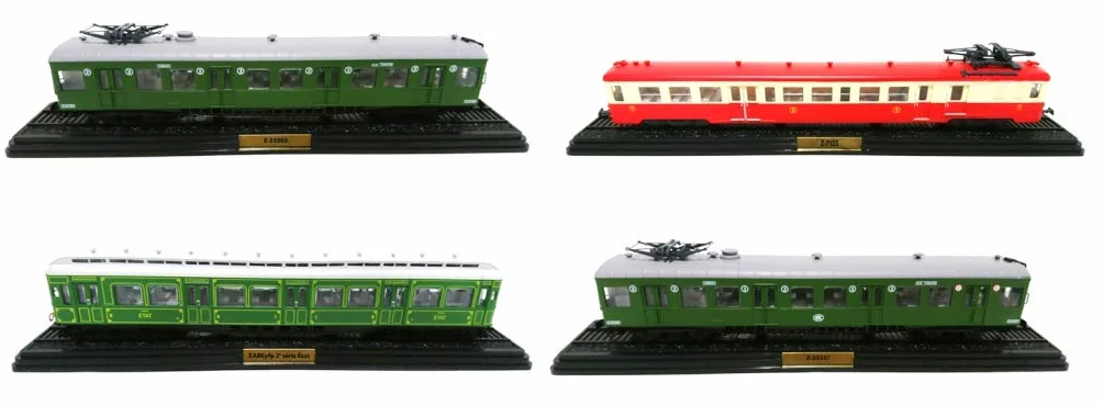 OPO 10 - Lotto di 4 automotrici Locomotive ferroviarie SNCF Ho 1/87 (1+3+4+5) LAM7