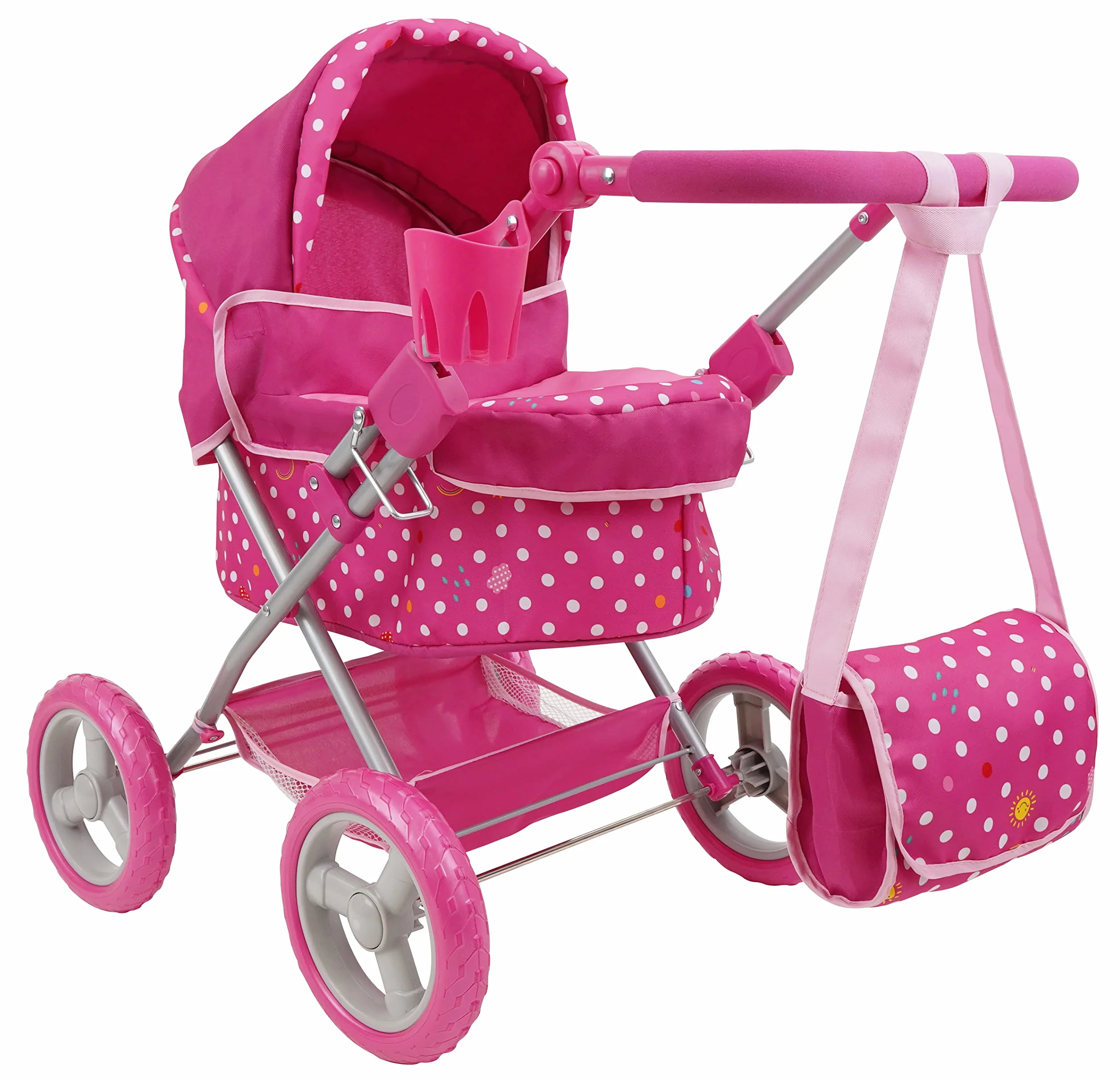 509 Crew Doll Stroller Pram 18 Piece Combo Value Play Set, Ages 3+