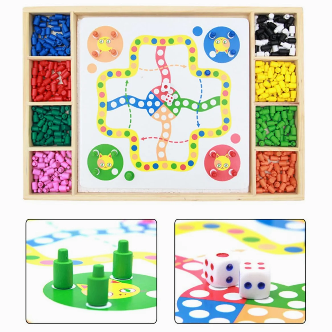 SUPVOX Giocattolo Educativo Puzzle Fungo Chiodini Colorati in Legno, Set per Bambini per Coltivare Riconoscimento dei Colori Creatività e Divertimento Quotidiano