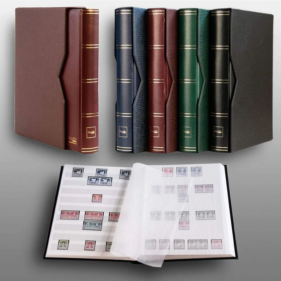 Prophila Leuchtturm classificatori 60 Pagina Bianco con Cofanetto Rosso