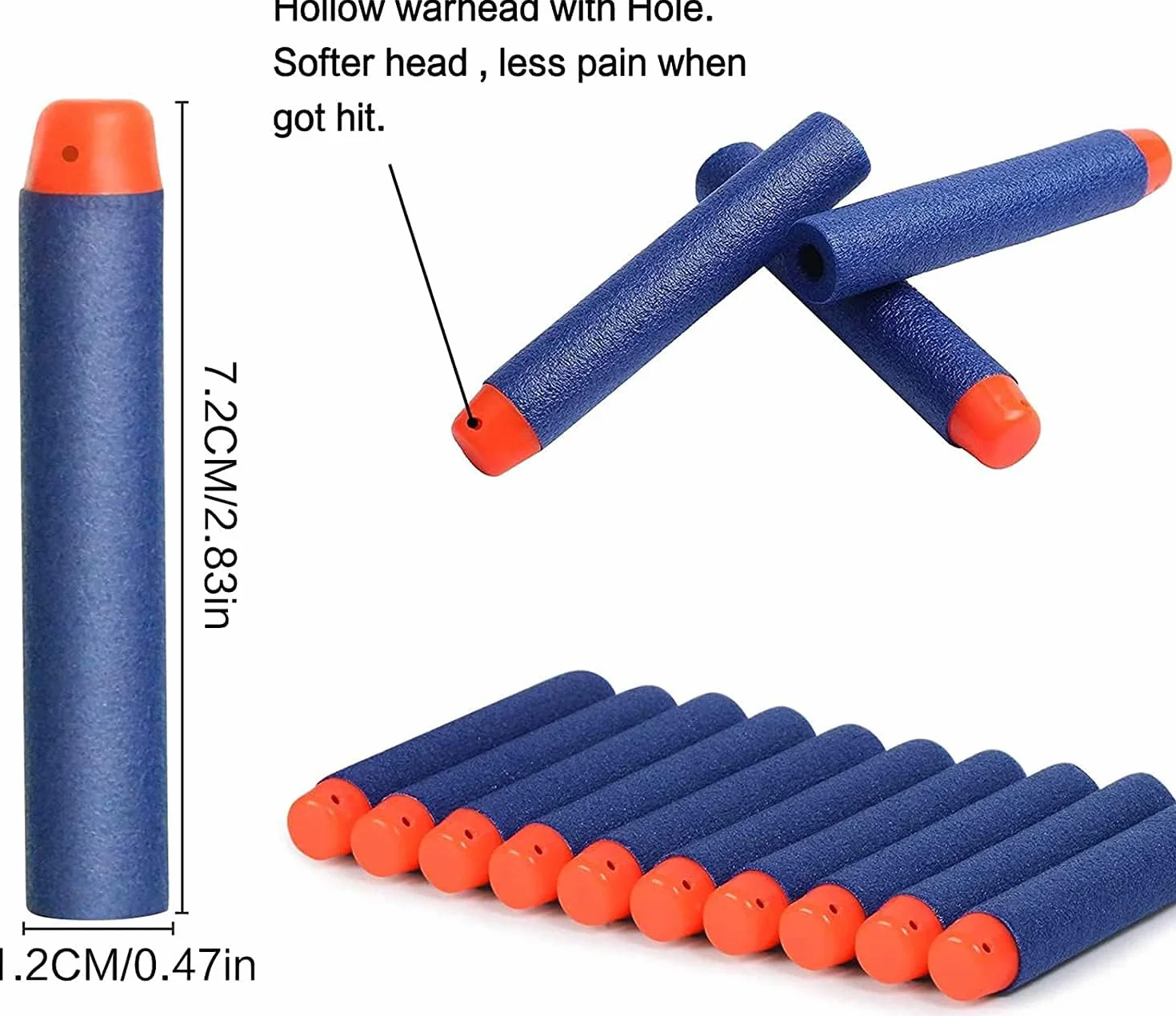 Munizioni Ricarica Compatibili Freccette 7.2cm do Pistole Nerf Fortnite N Strike Elite Blaster