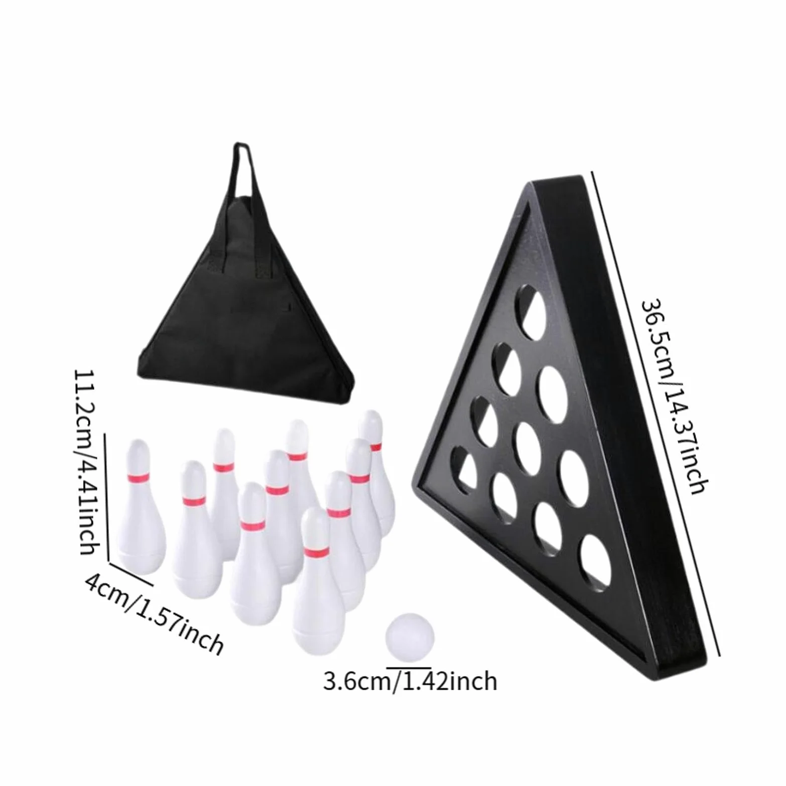 Set di Birilli da Bowling per Tavolo da Shuffleboard con Borsa Portaoggetti per Divertimento