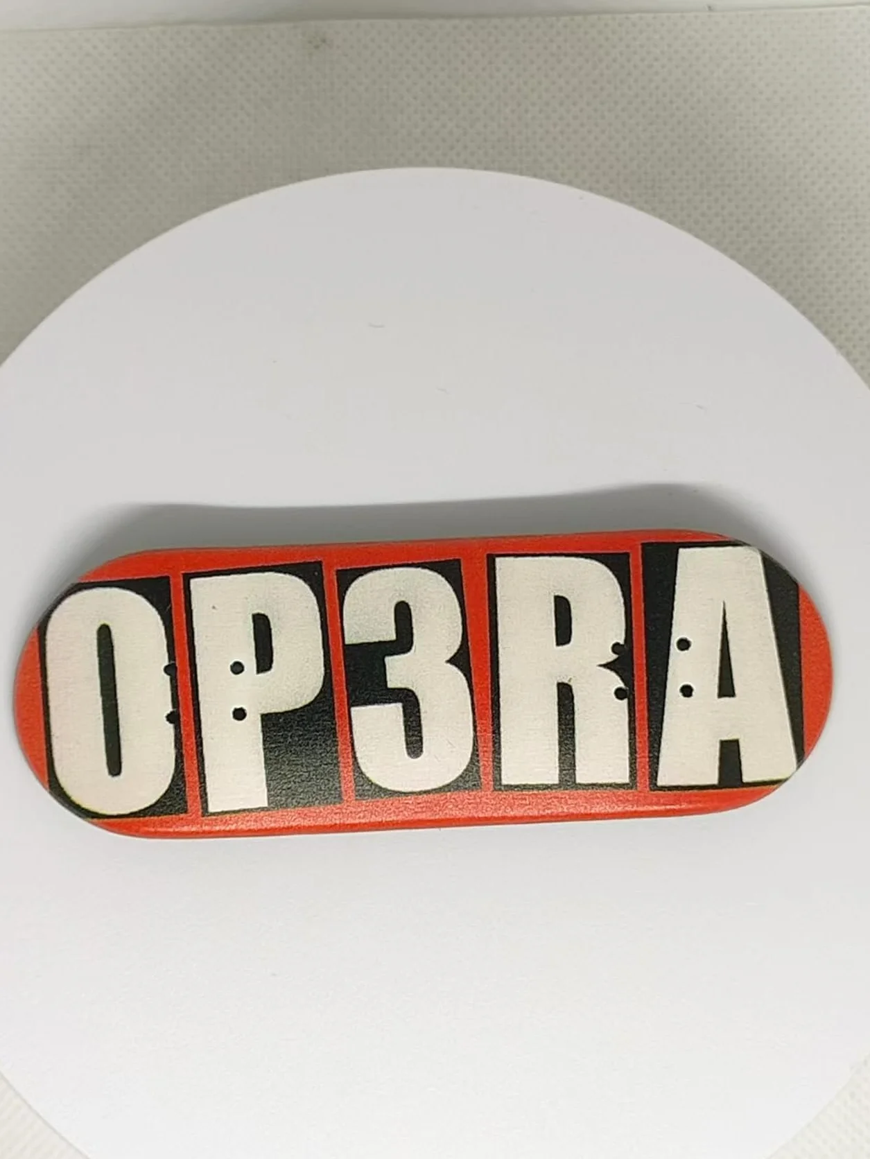 LEEFAI Op3ra Pro Fingerboard Completo 34 × 96mm Concavo Medio Medium kick - Base in Legno di Acero, Grafica con Stampa UV - Truck Pro e 5 Ruote con Cuscinetti in Uretano, Boccole di Ricambio