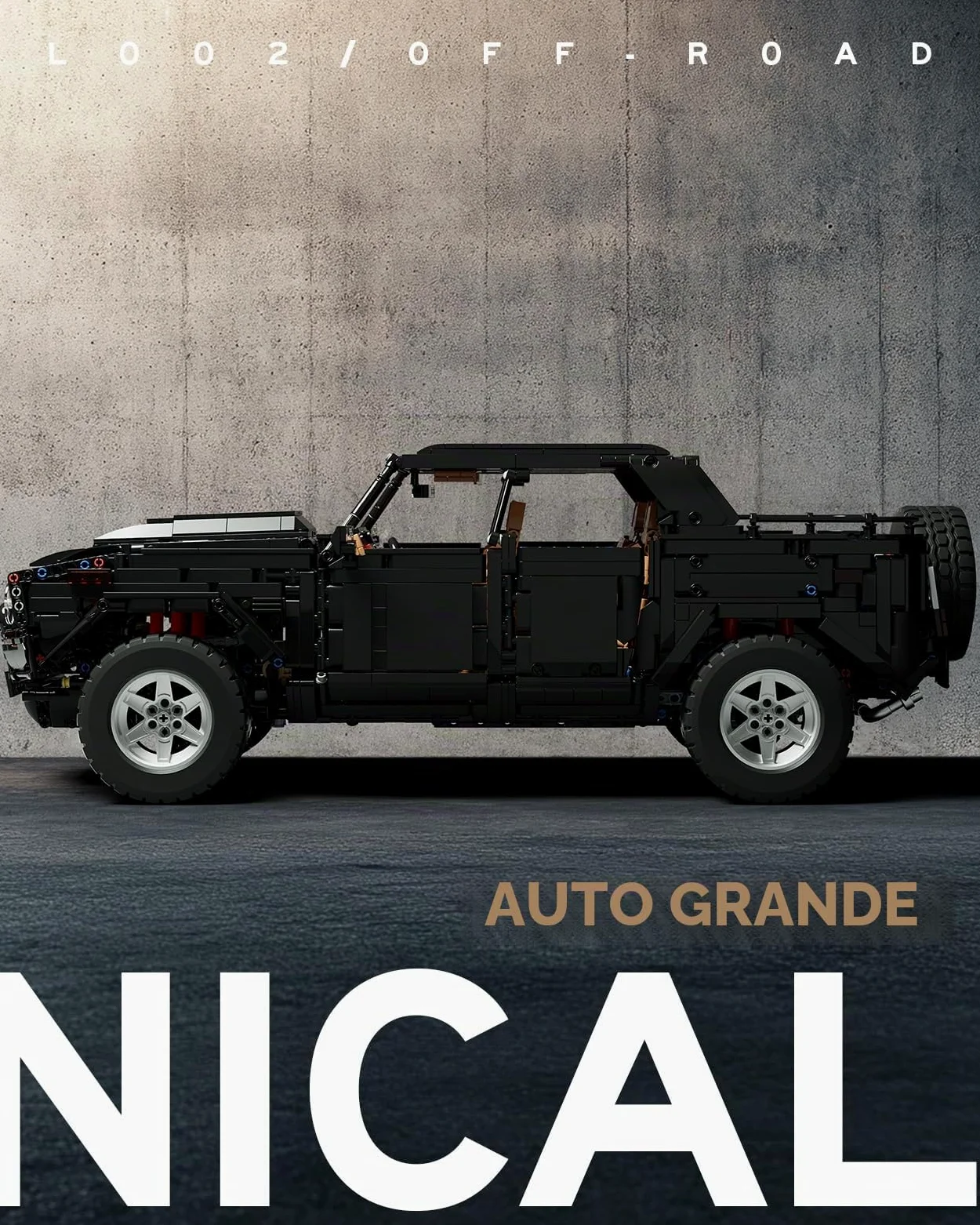 Nifeliz L002 Set di costruzioni di Auto Fuoristrada per adulti, Modellino di Auto da Collezione Scala 1:8 da Costruire, Offroad Regalo per Uomo, Donna, Lui o Lei (3983 pezzi, NF10274)