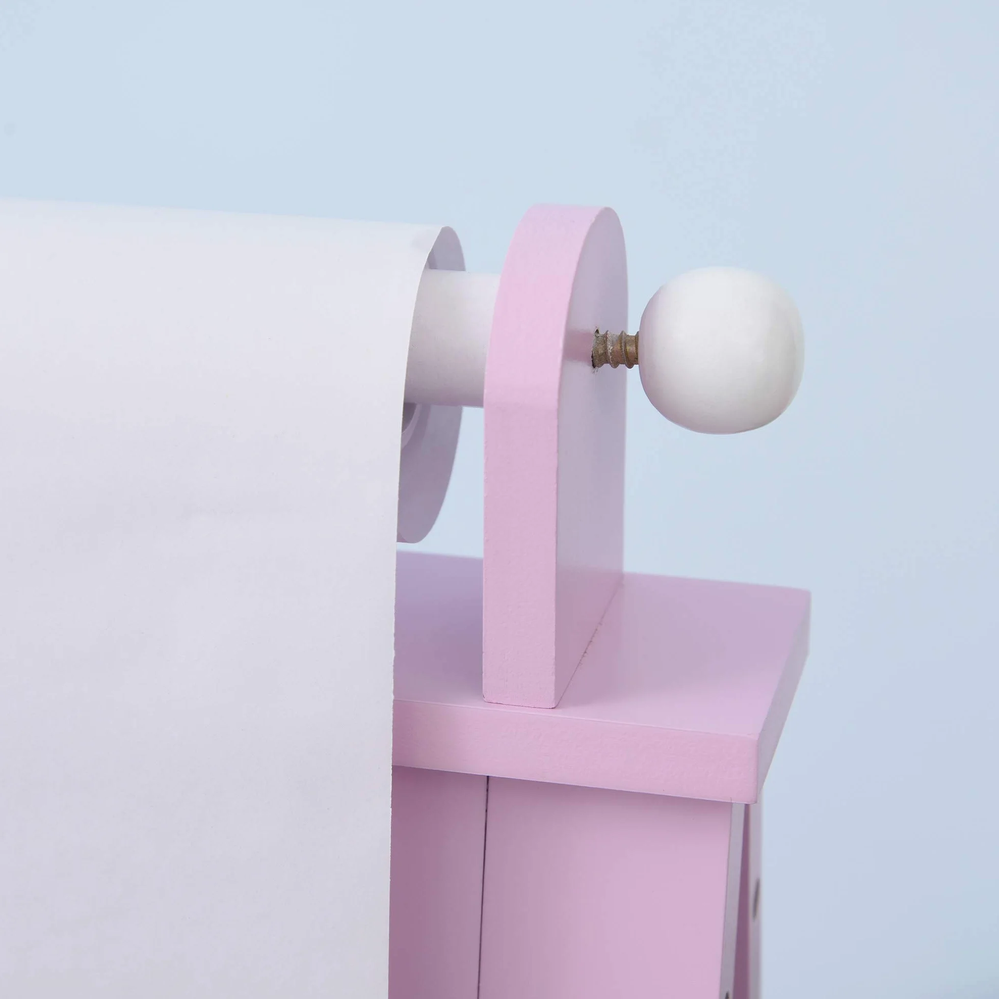 HOMCOM Lavagnetta per Bambini in Legno Rosa 3 in 1 Cavalletto Lavagna Bianca Nera Rullo Fogli