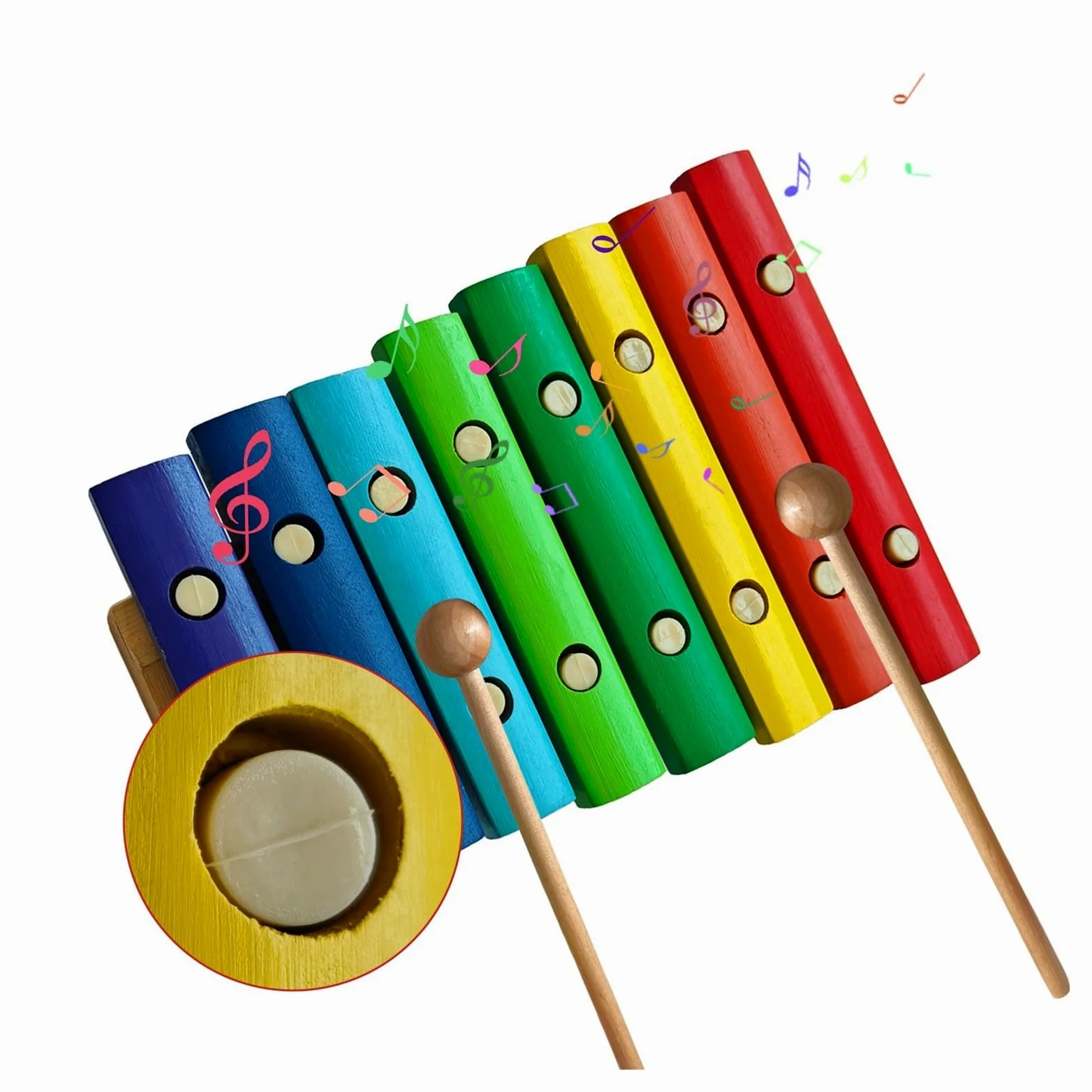 8 Notes Wooden Xylophone | Strumento musicale con 2 bacchette