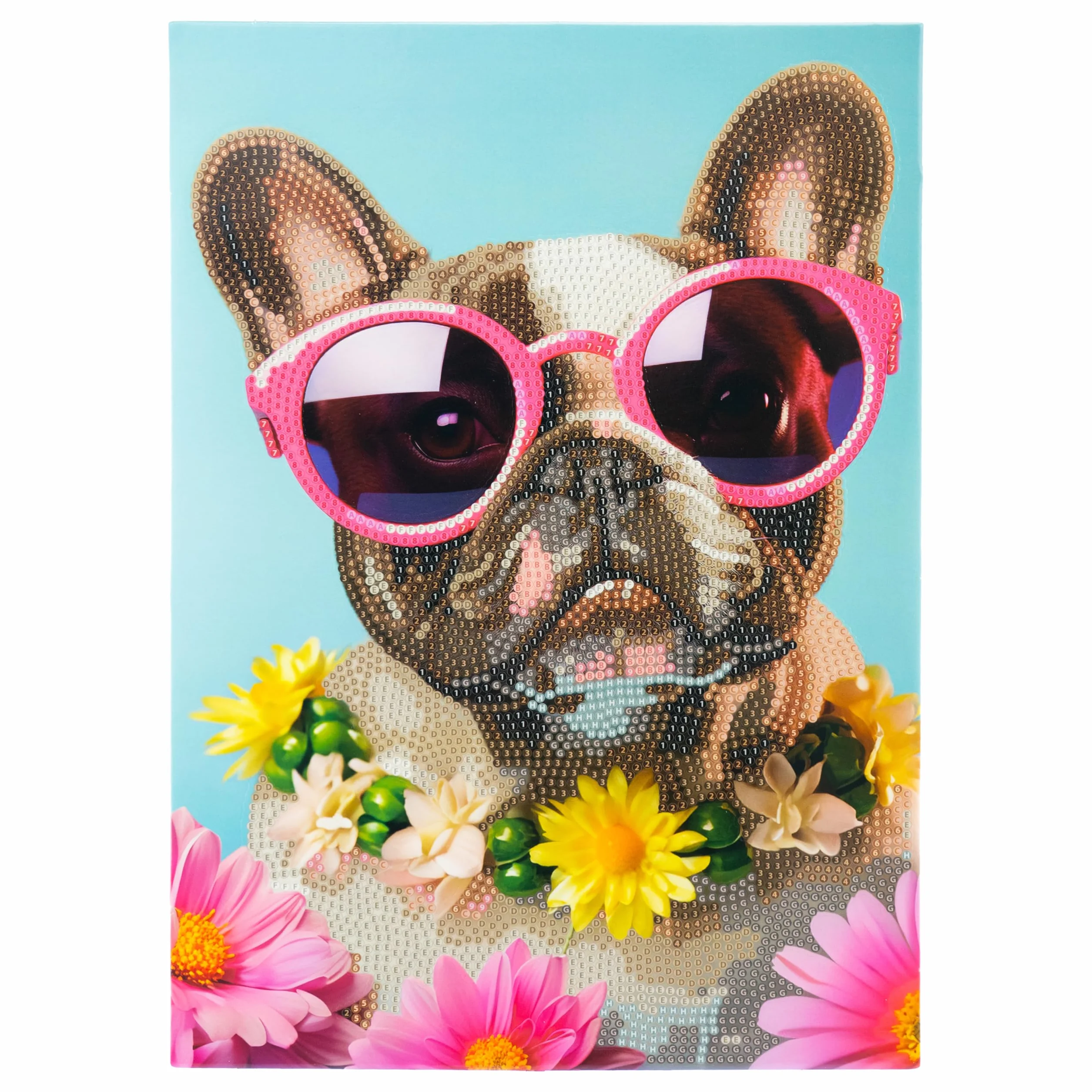 DIAMANTINY Level Up - Nice Group Creative Art, Diamond Painting Kit crea il mosaico, PETS, Carlino