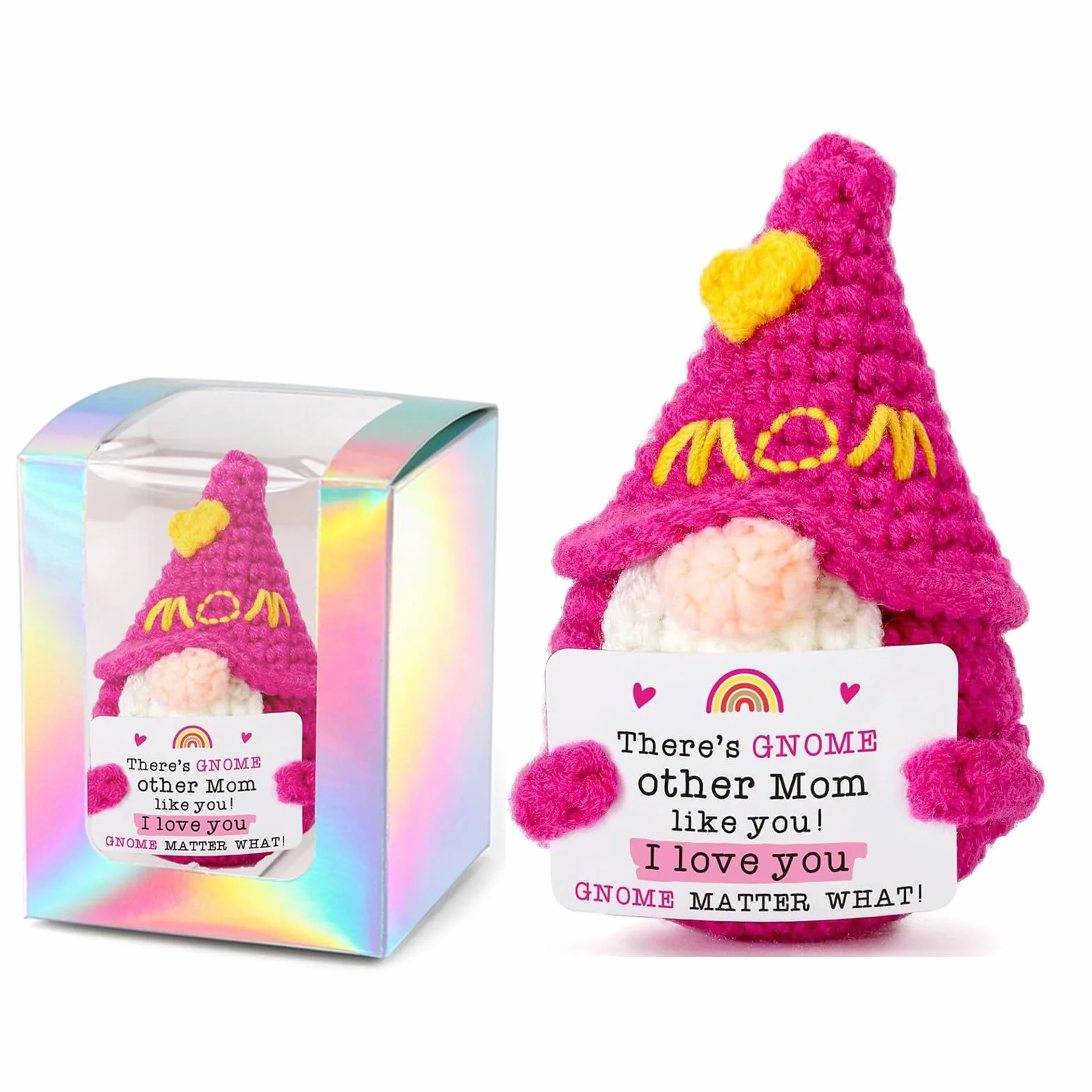Regalo Motivazionale Maglieria Gnomi di Natale in peluche Regalo per la Festa della Mamma Regalo di Compleanno Decorativo Portafortuna Divertente e Artigianale per Casa e Ufficio