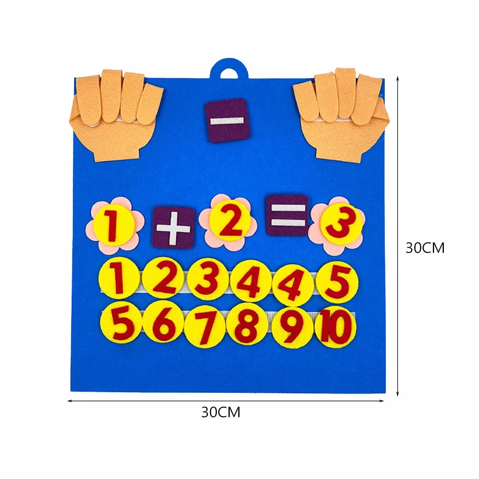 Giocattolo per Contare I Numeri con Le Dita su Una Lavagna di Feltro, Giocattolo Educativo per Imparare a Contare con I Numeri sulla Mano.