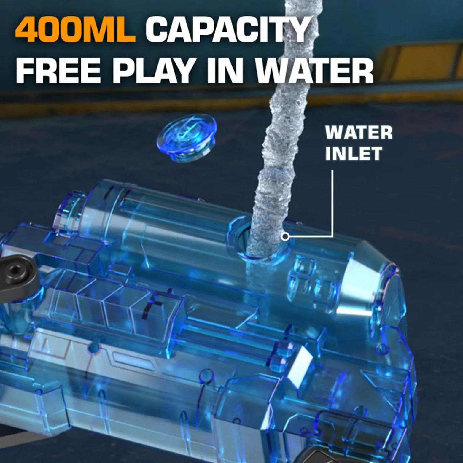 Giocattolo Elettrico per Pistola ad Acqua Sparacqua elettrico con funzione | Giochi da Piscina con Effetti Luce e Fiamma per Festa Giardino Cortile Spiaggia Campeggio