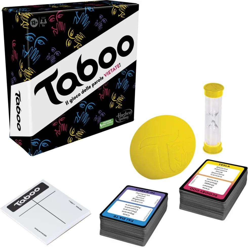 Hasbro Taboo classico gioco di società per adulti e adolescenti da tavolo 4+ giocatori 13+