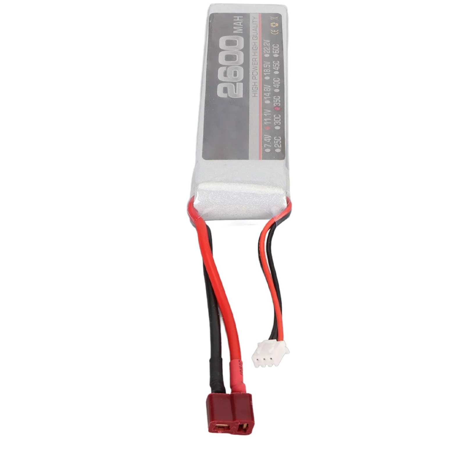 11.1V 35C 2600mAh 3S RC Lipo Batteria, per FPV Racing Drone Quadcopter Elicottero Aereo RC Boat RC Modelli (T Plug)