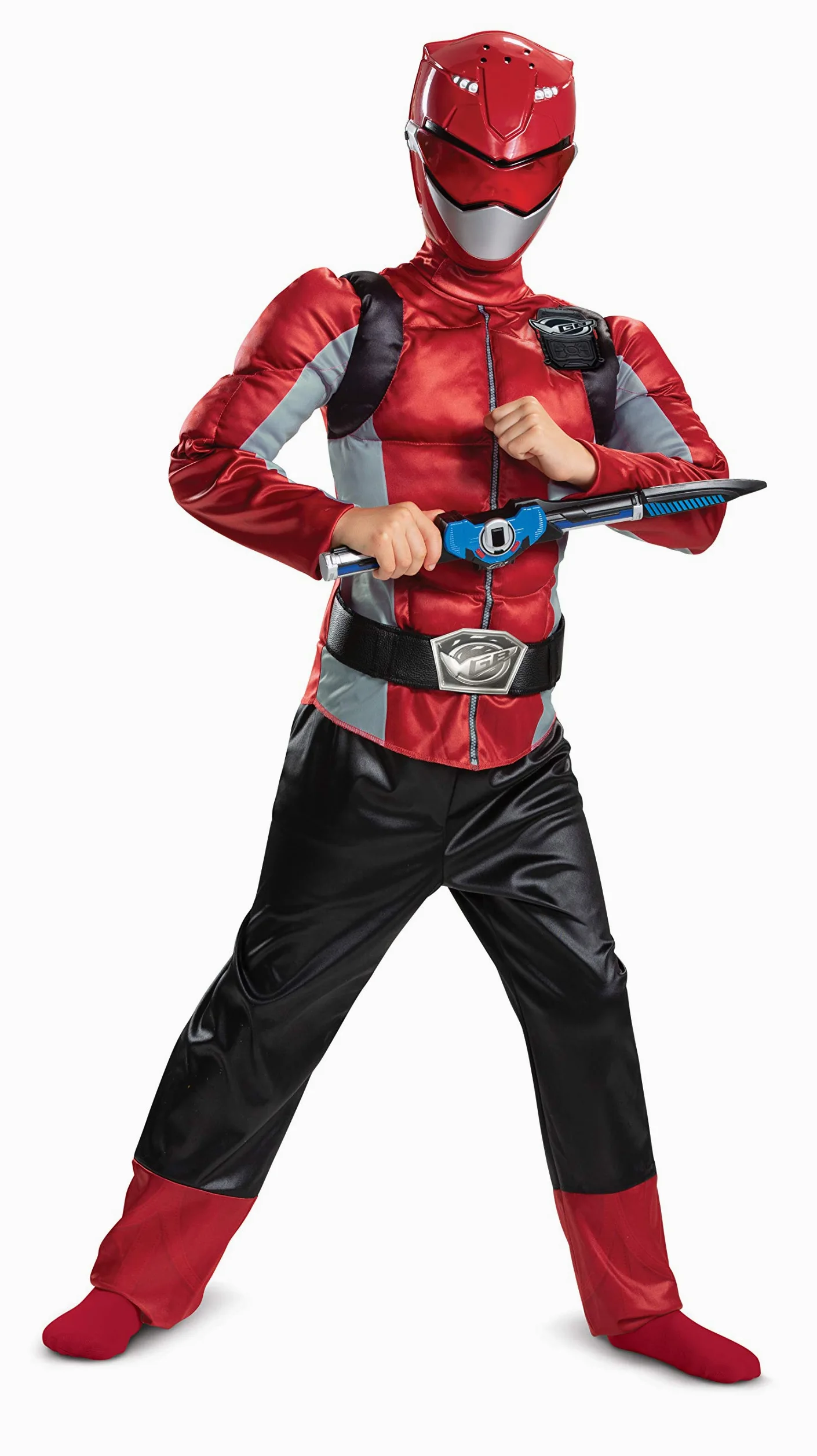 Disguise Red Ranger Beast Morpher Boys' Muscle Costume