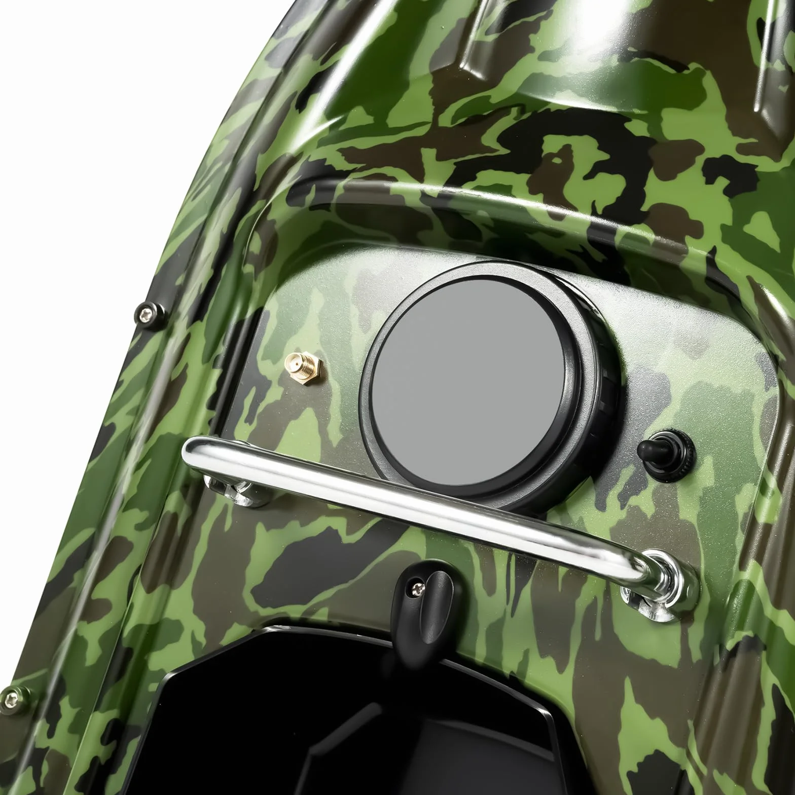 500M RC Fischköder Boot, Telecomando 110-240V Futterboot 1,5KG Carico 2 Motori, LED Senza Fili Mimetico Köder con Caricabatteria e Telecomando