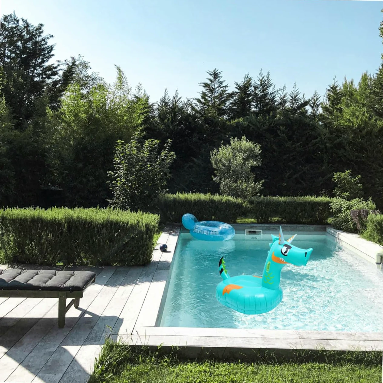 ERINGOGO Letto Galleggiante Gonfiabile Forma Materassino Portatile per Piscina e Mare Leggero e Resistente per Adulti per Relax