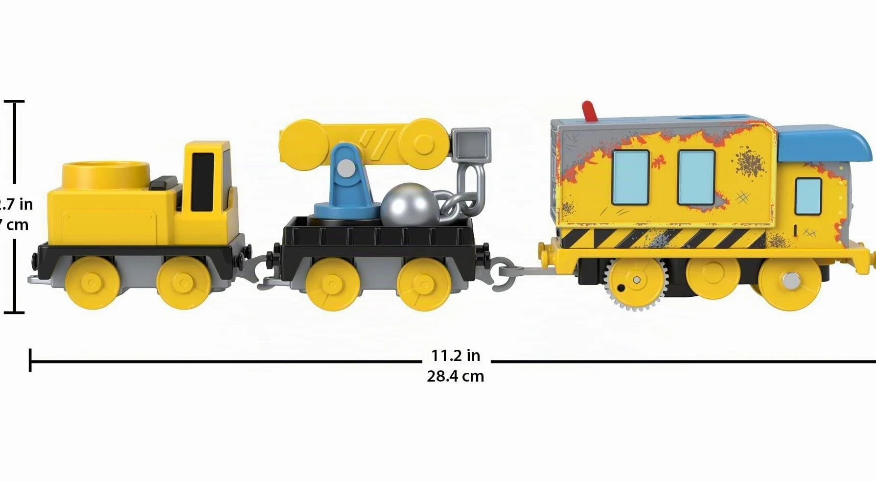 Thomas & Friends Motorized Toy Train Wreck ‘n Roll Carly The Crane with Construction Wrecking Ball for Preschool Kids Ages 3+ Years