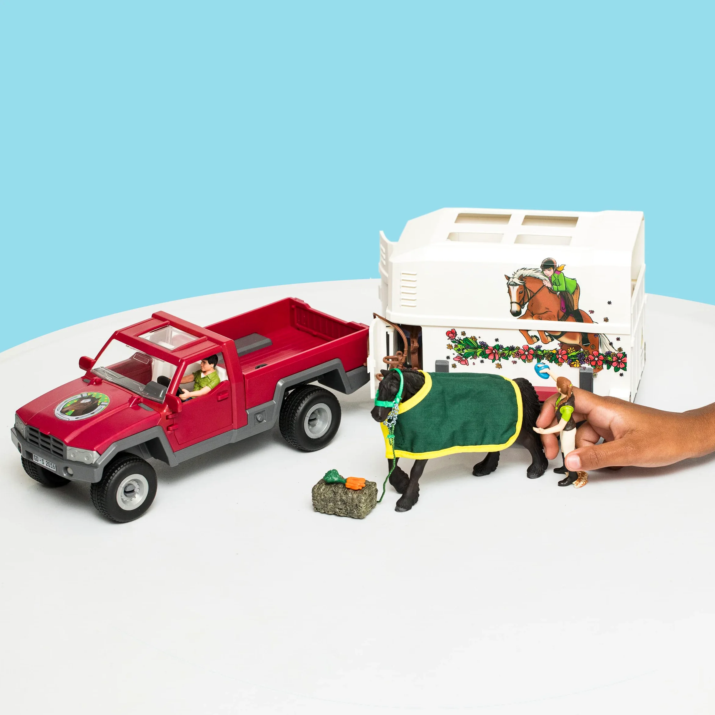 SCHLEICH 42346 Horse Club PK Up with Horse Box