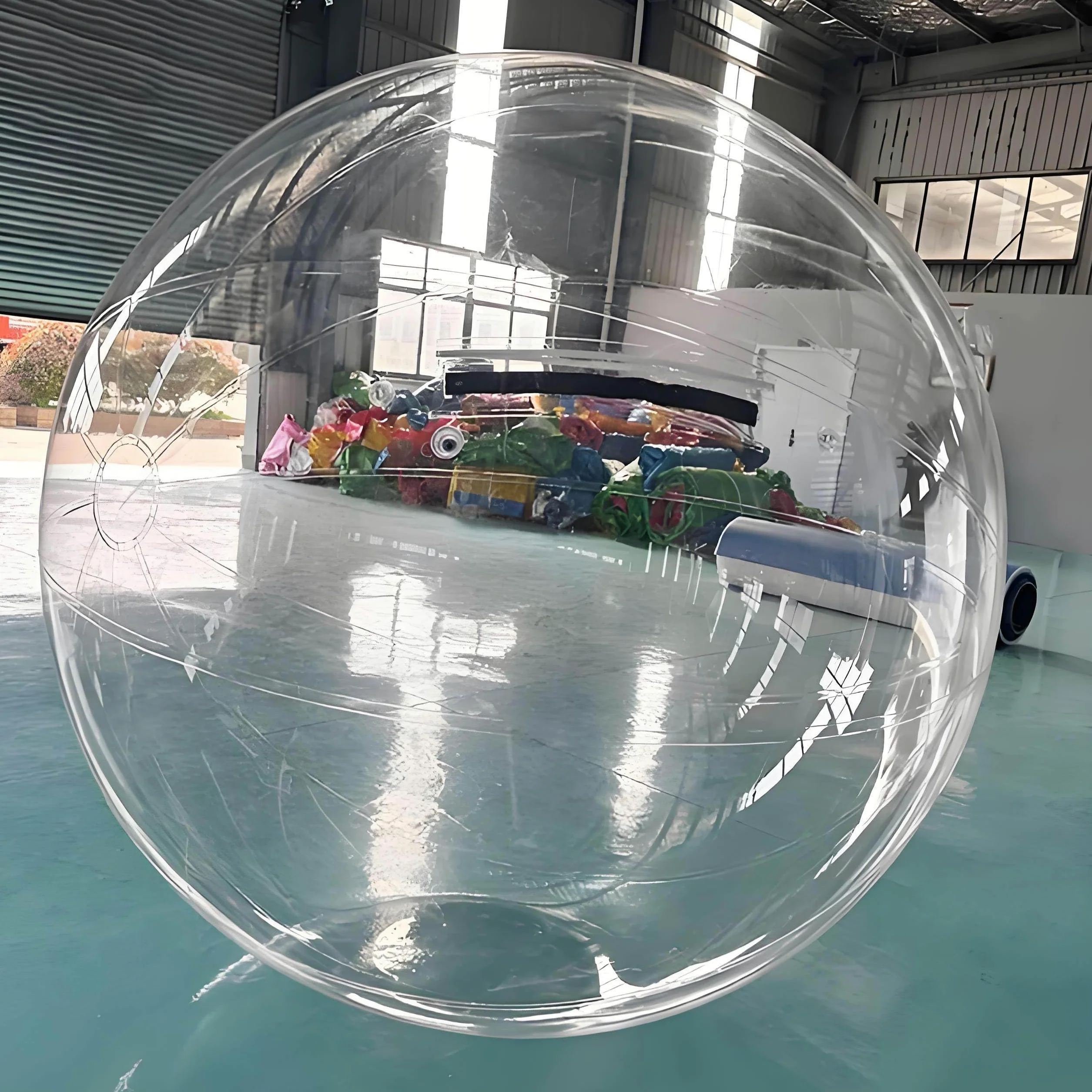 Palla gonfiabile da passeggio in acqua da 1,5-2,5 m, in PVC, con cerniera, attrezzatura per l'intrattenimento per spiagge e piscine.,1.5m