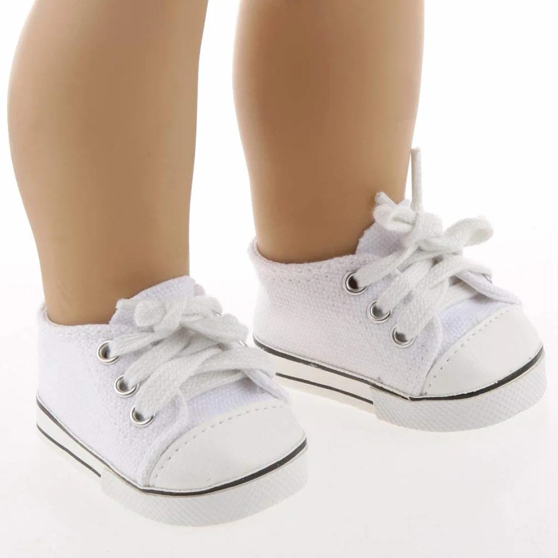 Scarpe da bambola da 1 reair bianca casual skateboarding calzature per bambini da 18 pollici giocattoli per bambini, mini bambola