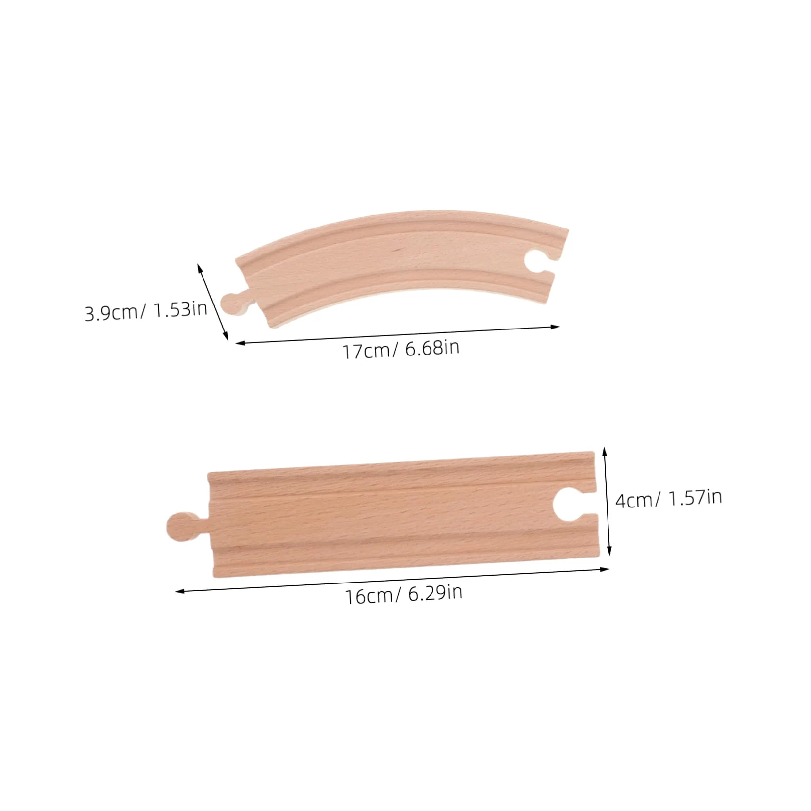 HANABASS Set di Espansione Binari in Legno per Trenino Elettrico Accessori Creativi per Costruzione Ferroviaria Compatibili con Modellini di Treni