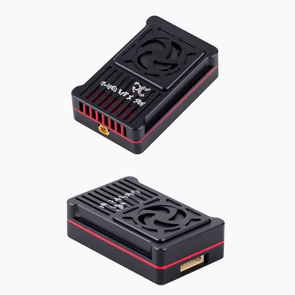Trasmettitore Video FPV Ad Alta Potenza da 5.8G 3W VTX A 48 Canali per Droni FPV A Lungo Raggio e Modelli RC, Supporto per Batterie da 2-8S