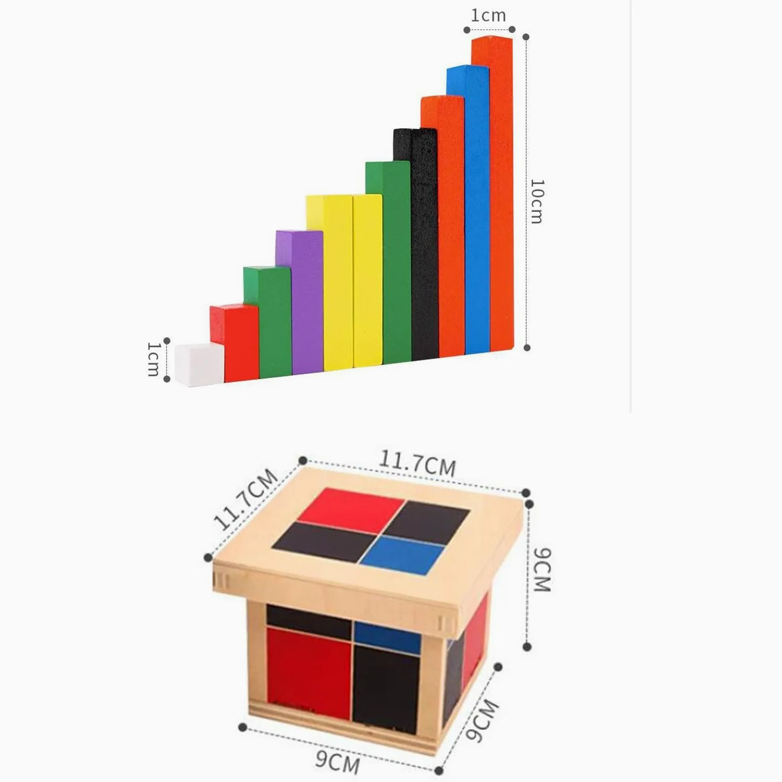 Cubo Giocattolo in Legno, Giocattolo per L'apprendimento Precoce in età Prescolare, Cubo binomiale