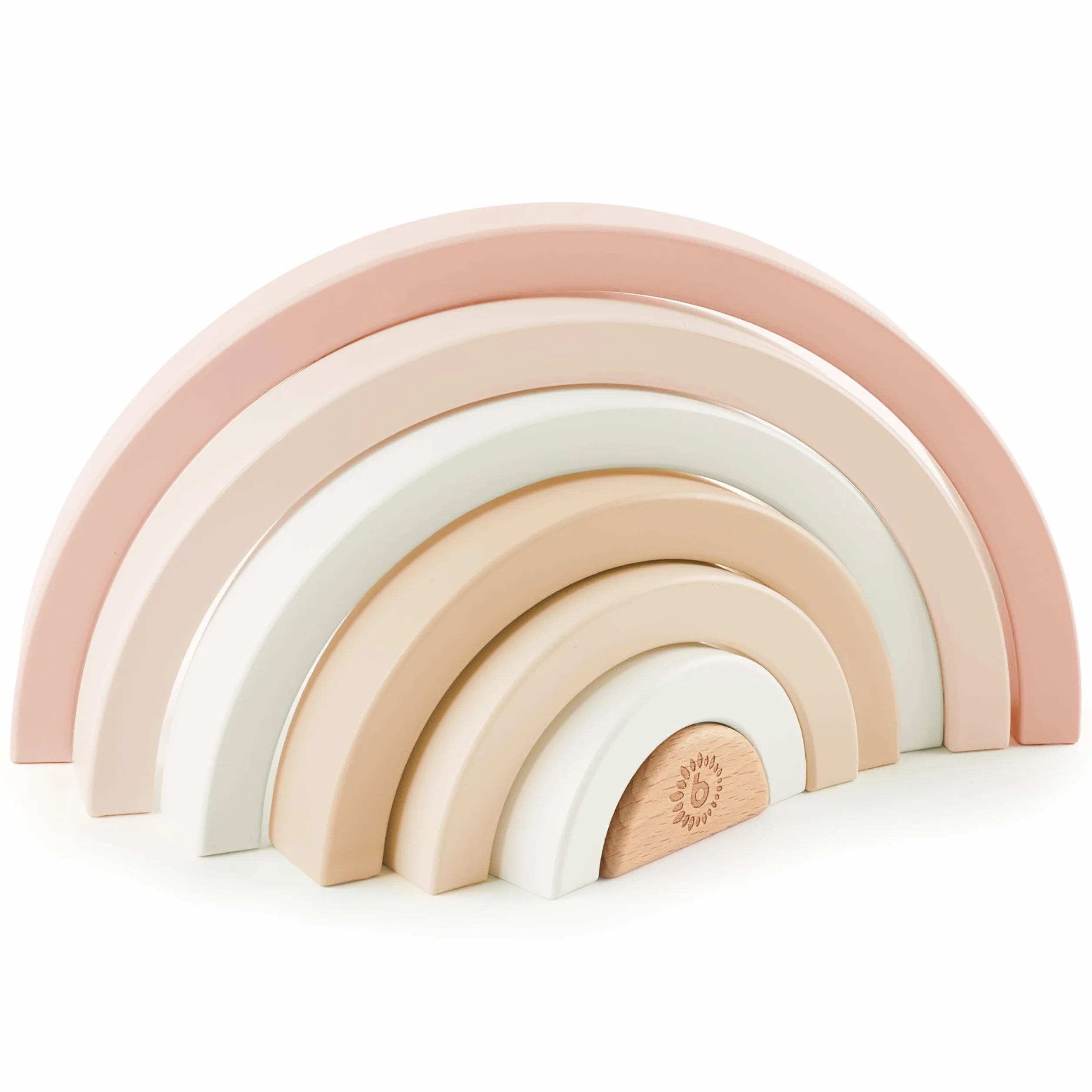 Bieco Ella, torre impilabile in legno per bambini, torre decorativa per giochi Montessori, impilabile a partire da 1 anno