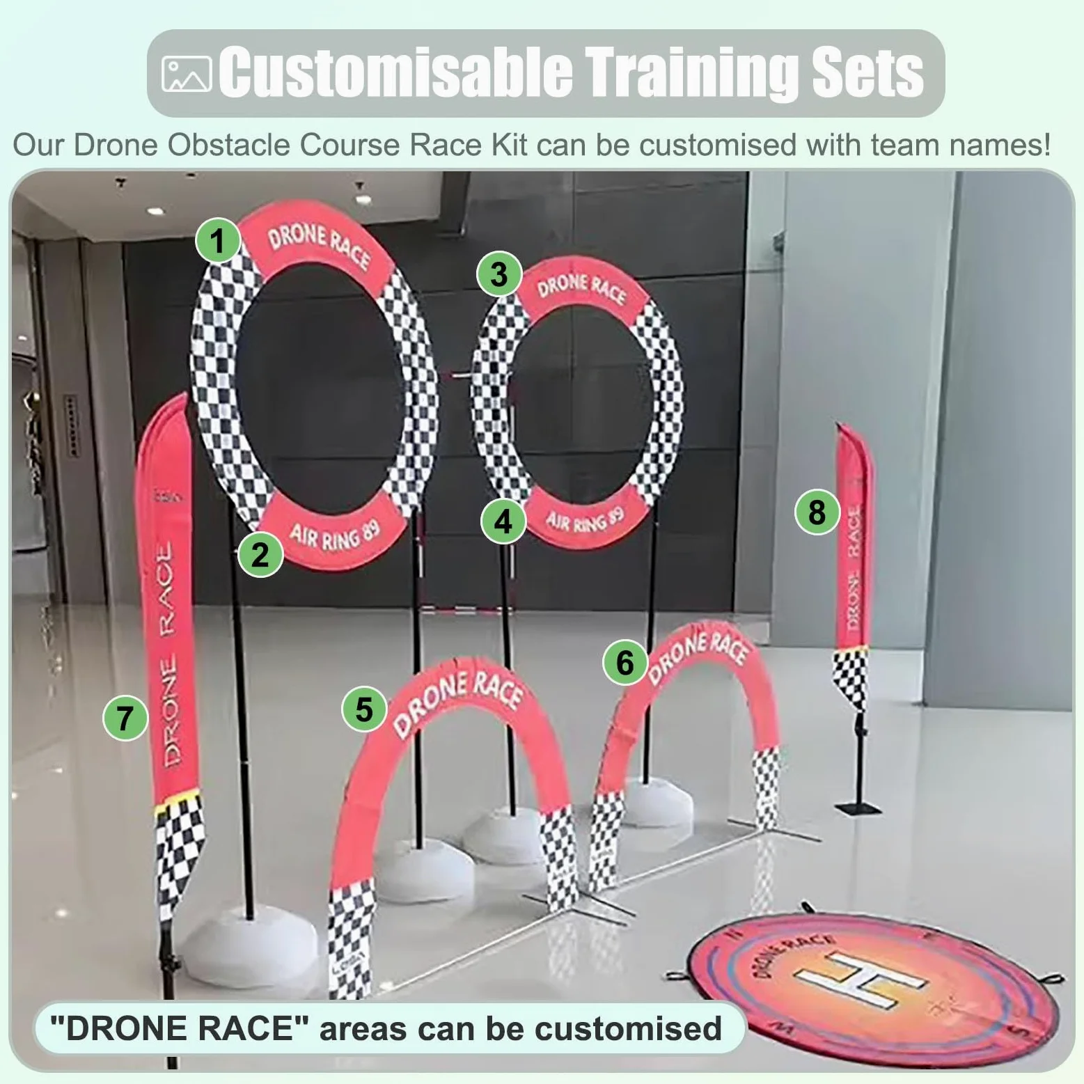 Drone Racing - Kit per allenamento ad ostacoli per interni ed esterni, ideale per allenamento in campionato e attrezzature aeronautiche da gioco in casa
