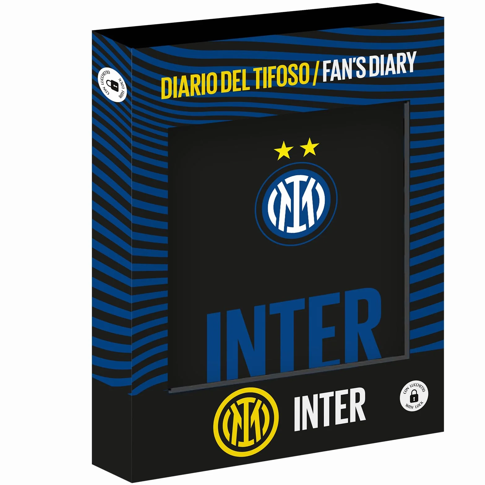 Seven Diario Segreto INTER con lucchetto, Confezione regalo inclusa, Bambino, Ragazzo, Calcio, Prodotto ufficiale, Idea regalo
