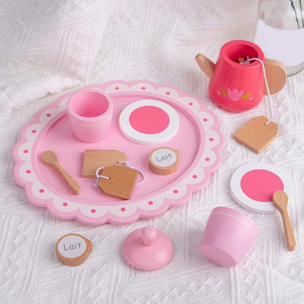 MagiDeal Set di Cibo per Bevande Al Latte in Miniatura per Casa Delle Bambole Da 12 Pezzi per Bambole, Tè rosa, Taglia unica