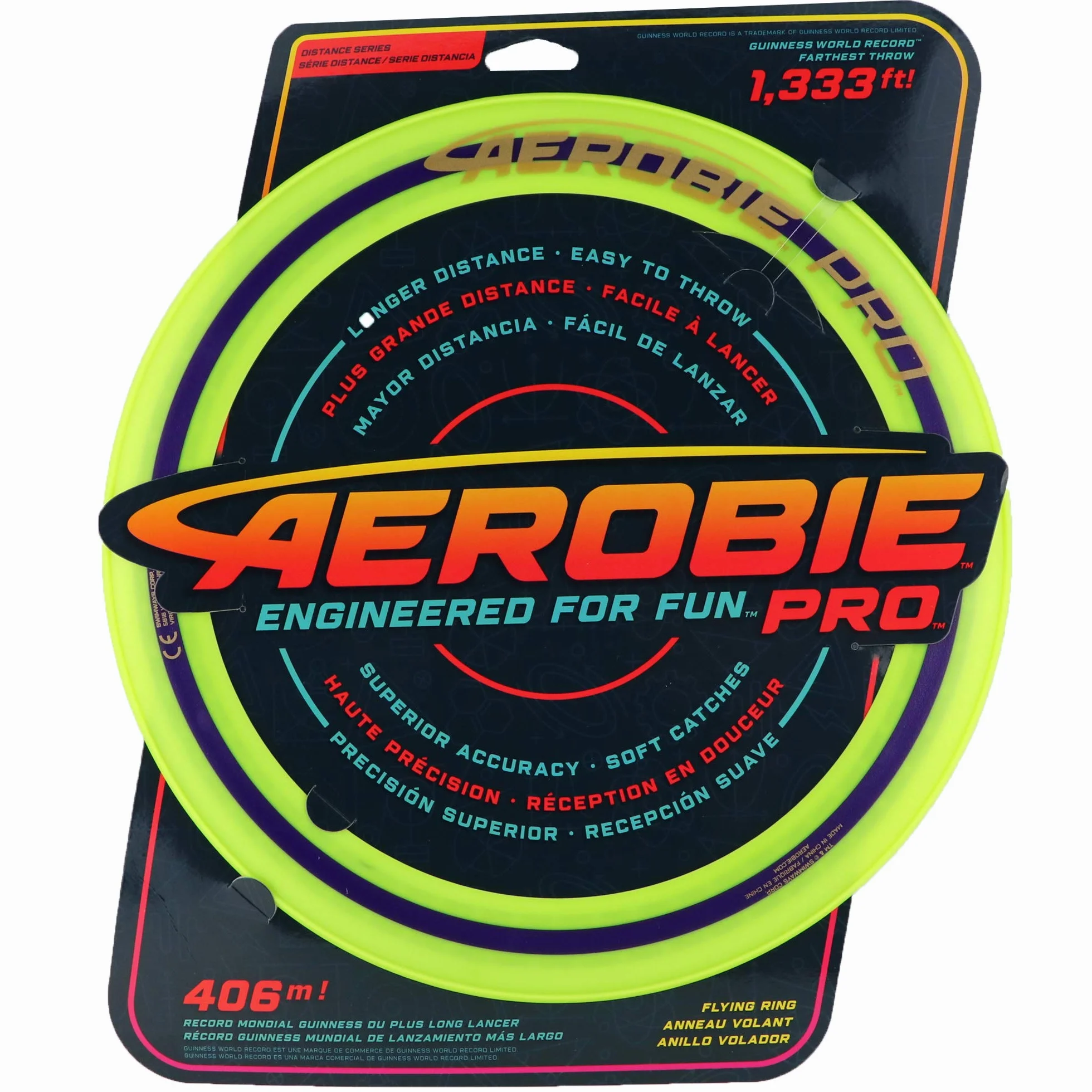 Aerobie Pro / Anello da Lancio / Volo Preciso / Giallo