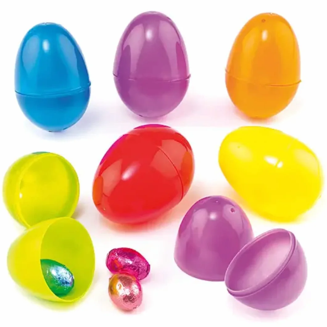 Baker Ross Uova di Plastica Colorate da Riempire di Dolcetti per la Caccia alle Uova di Pasqua (confezione da 12), Assortiti