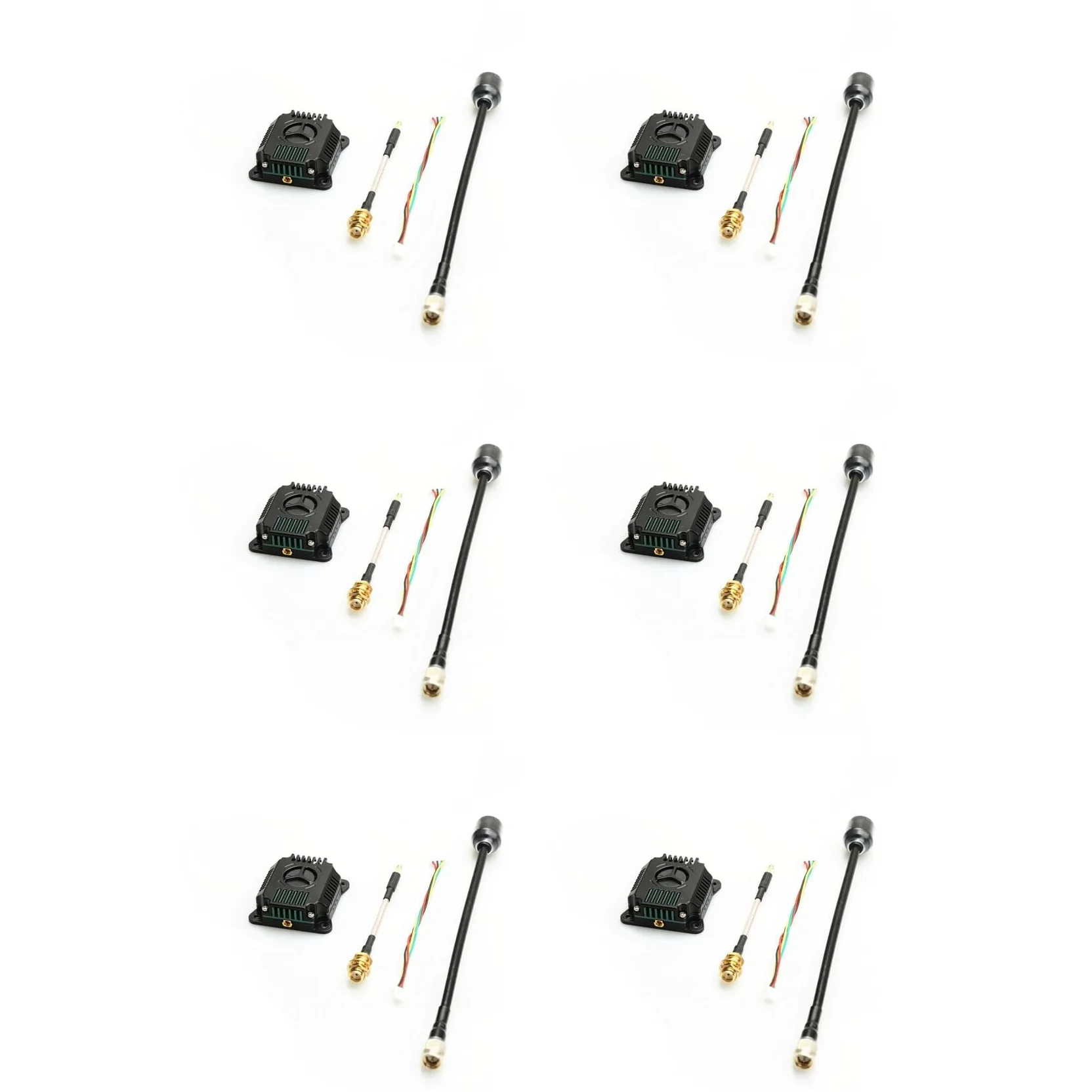 6X Trasmettitore Video Commutabile VTX 4.9/5.8G/6GHz 72CH 3W con Antenna Protocollo TBS per Drone da FPV A Lungo Raggio