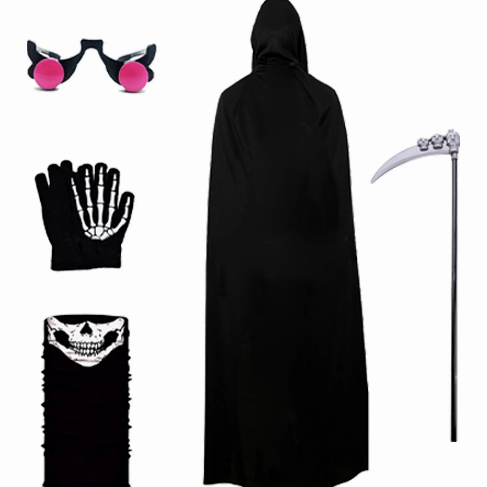 Mantello Di Halloween Per Bambini Kit Di 5 Pezzi Con Abiti Per Il Di Ruolo | Set Mantello Con Cappuccio Bambini Per Natale Carnevale Spettacolo Palco Masquerade Festa Delle Vacanze