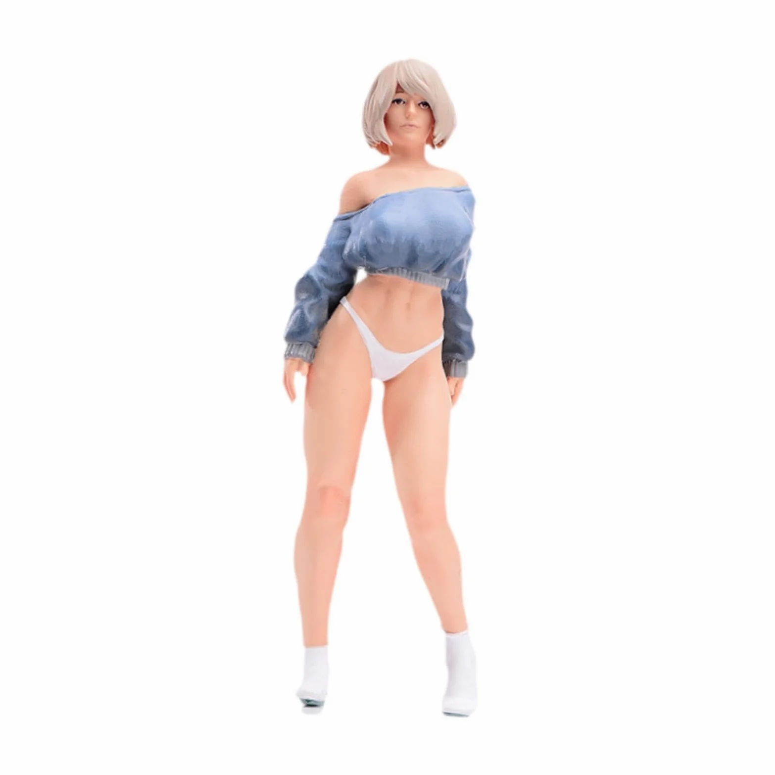 Miniatura Figurina Donna 1/18 Modello in Resina Figurina Dipinta Micro Paesaggio Accessorio Decorazione Scena Adatta per Collezione Regalo