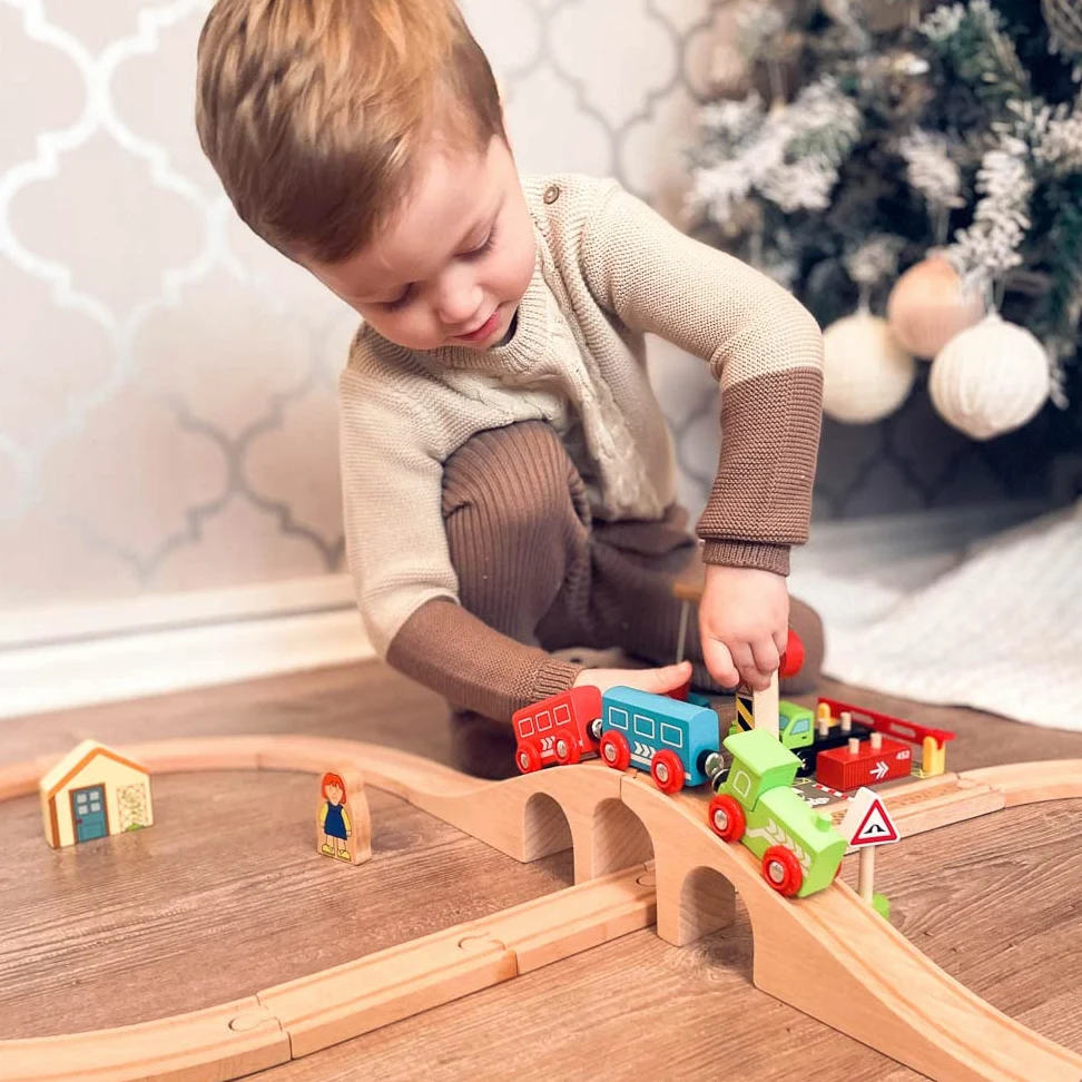 Bigjigs Rail Kit Trenino con Binario a Forma di Otto