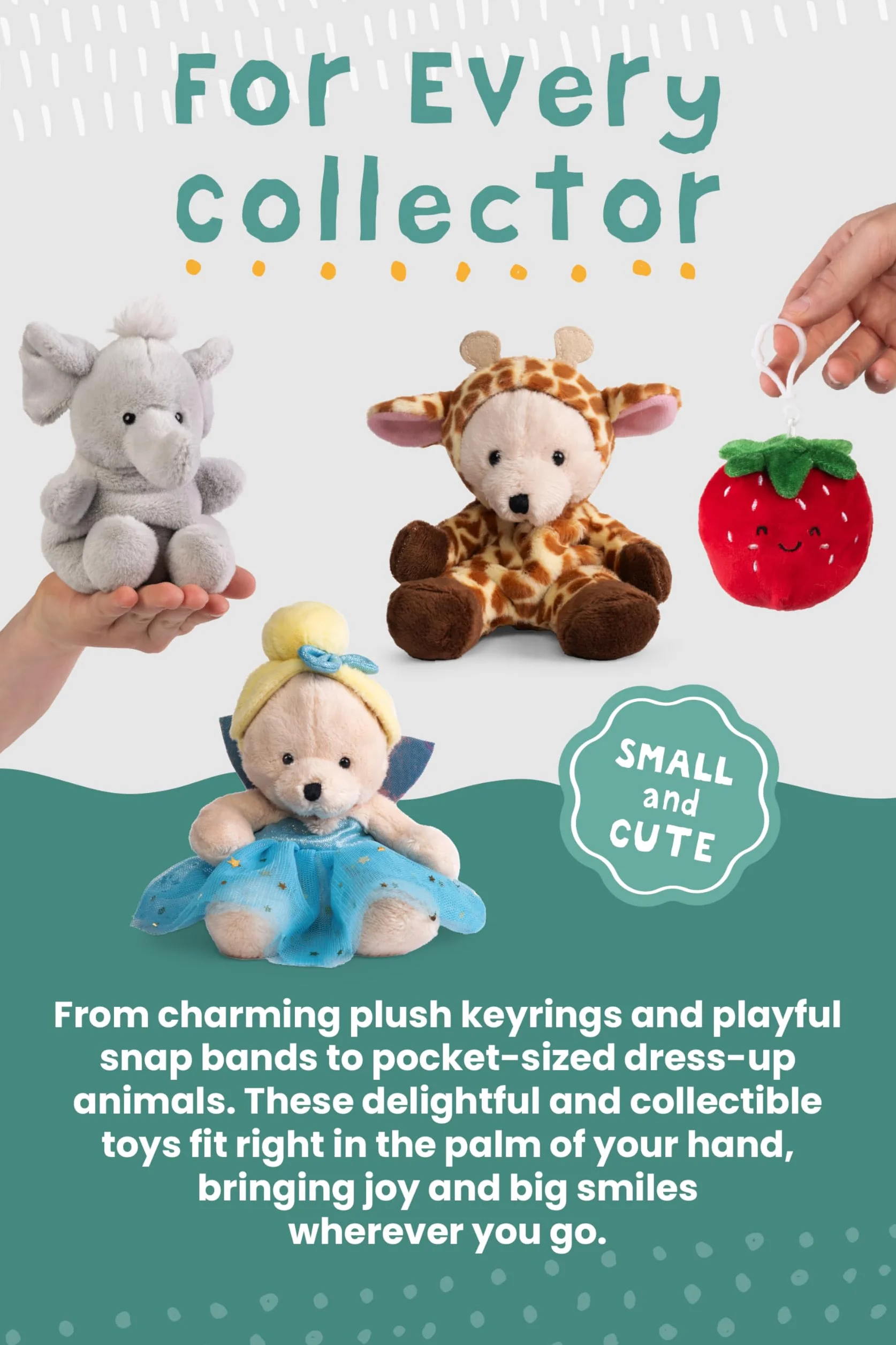 Little Living Nature Snugglies Cavia Peluche – Giocattolo di Stoffa per Bambini, Giocattolo Morbido e Coccoloso