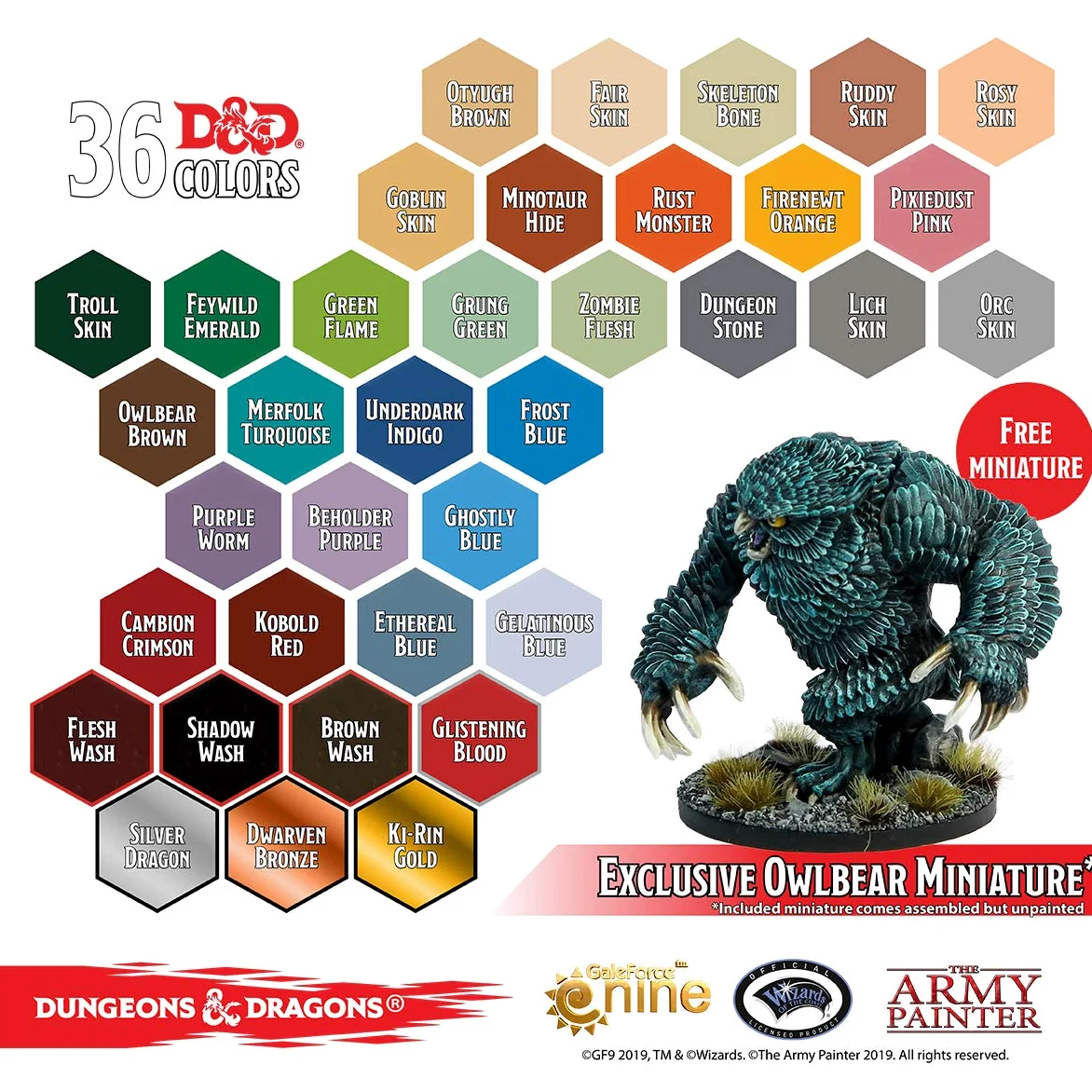 The Army Painter | Dungeons and Dragons Nolzur’s Marvelous Pigments Monsters Paint Set | 36 colori acrilici per pittura di modelli in miniatura per giochi di ruolo e da tavolo