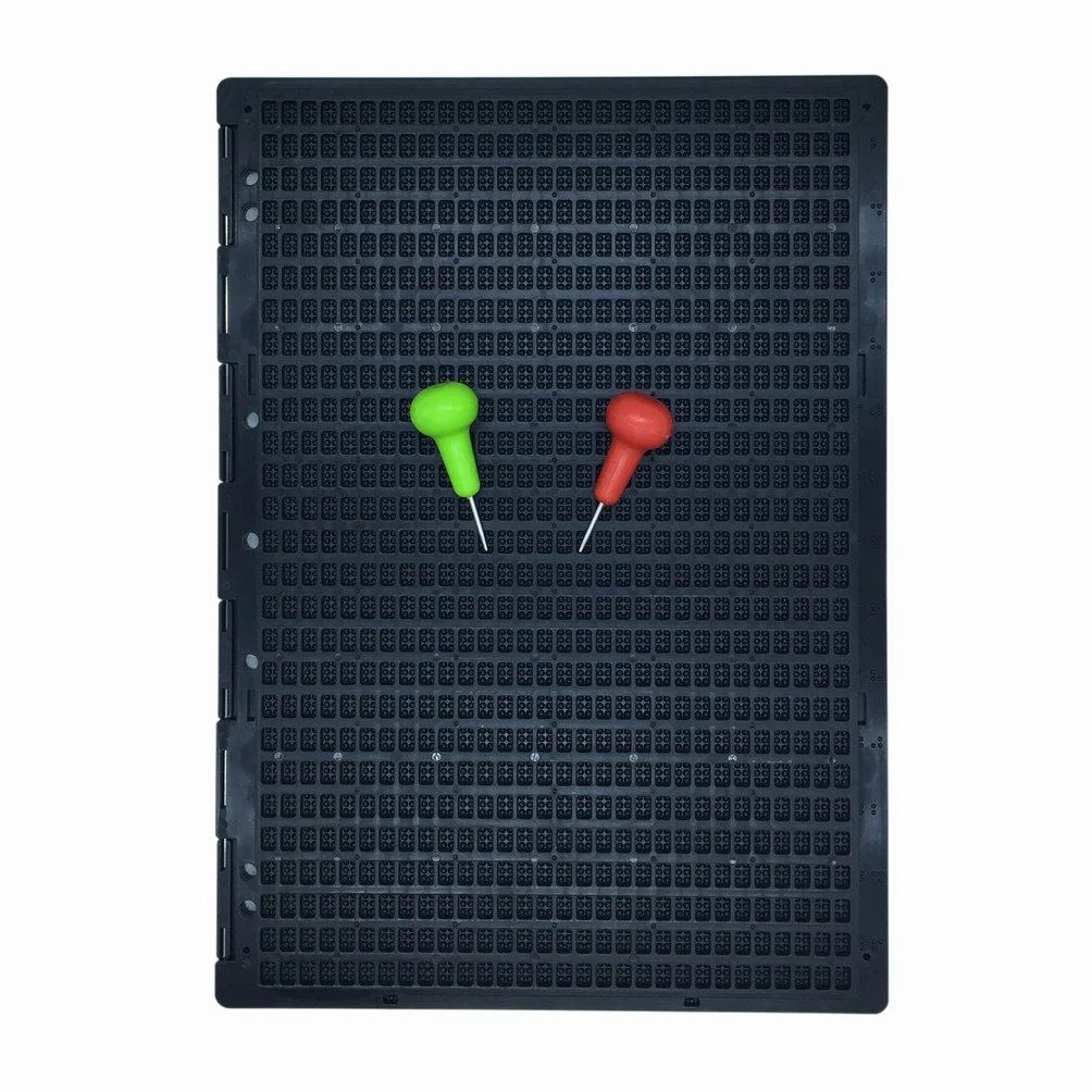 OTVEE - Lavagna per Braille 27 righe 30 caratteri per riga con manico, 2 pezzi, DIN A4, colore: Nero