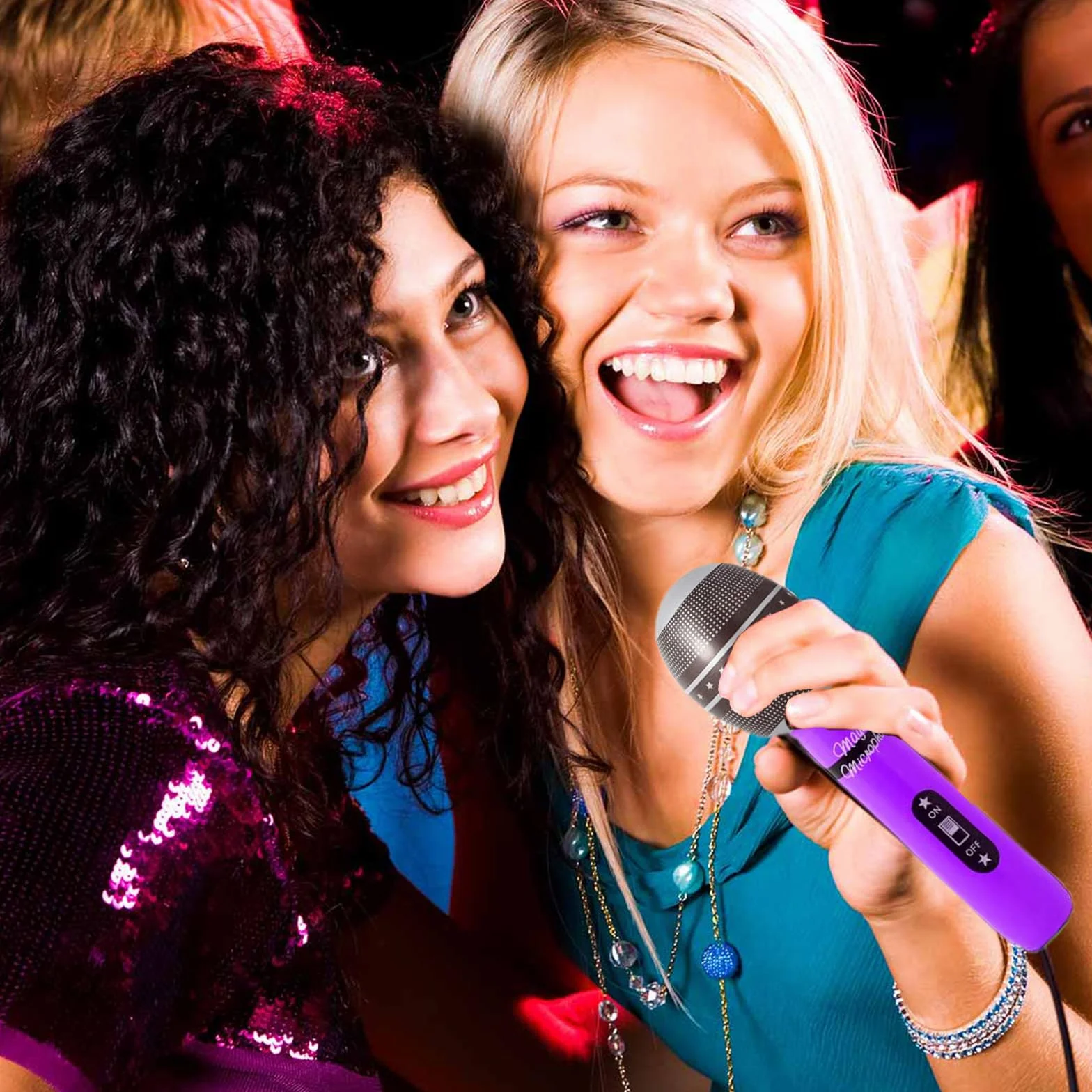 Microfono Gonfiabile Gadget per Feste, 12 Pezzi Gonfiabili Rock Star Giocattolo, Accessori Decorazione Festa