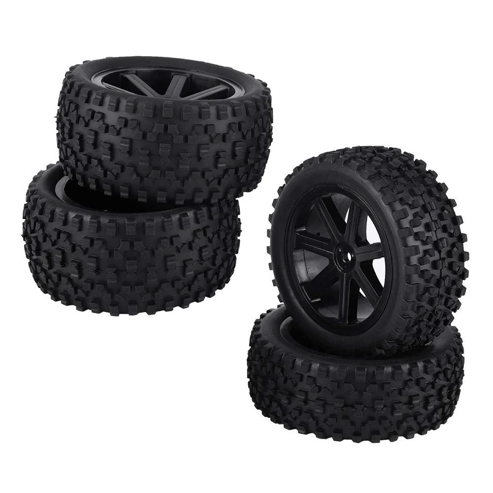 Dilwe 1/10 Pneumatici Fuoristrada,4pcs Pneumatici per Auto RC Gomma del Camion RC Accessorio per Ruote Gommate Ruote e Pneumatici per Veicoli RC Parti per 1/10 ZD Corsa Crawler